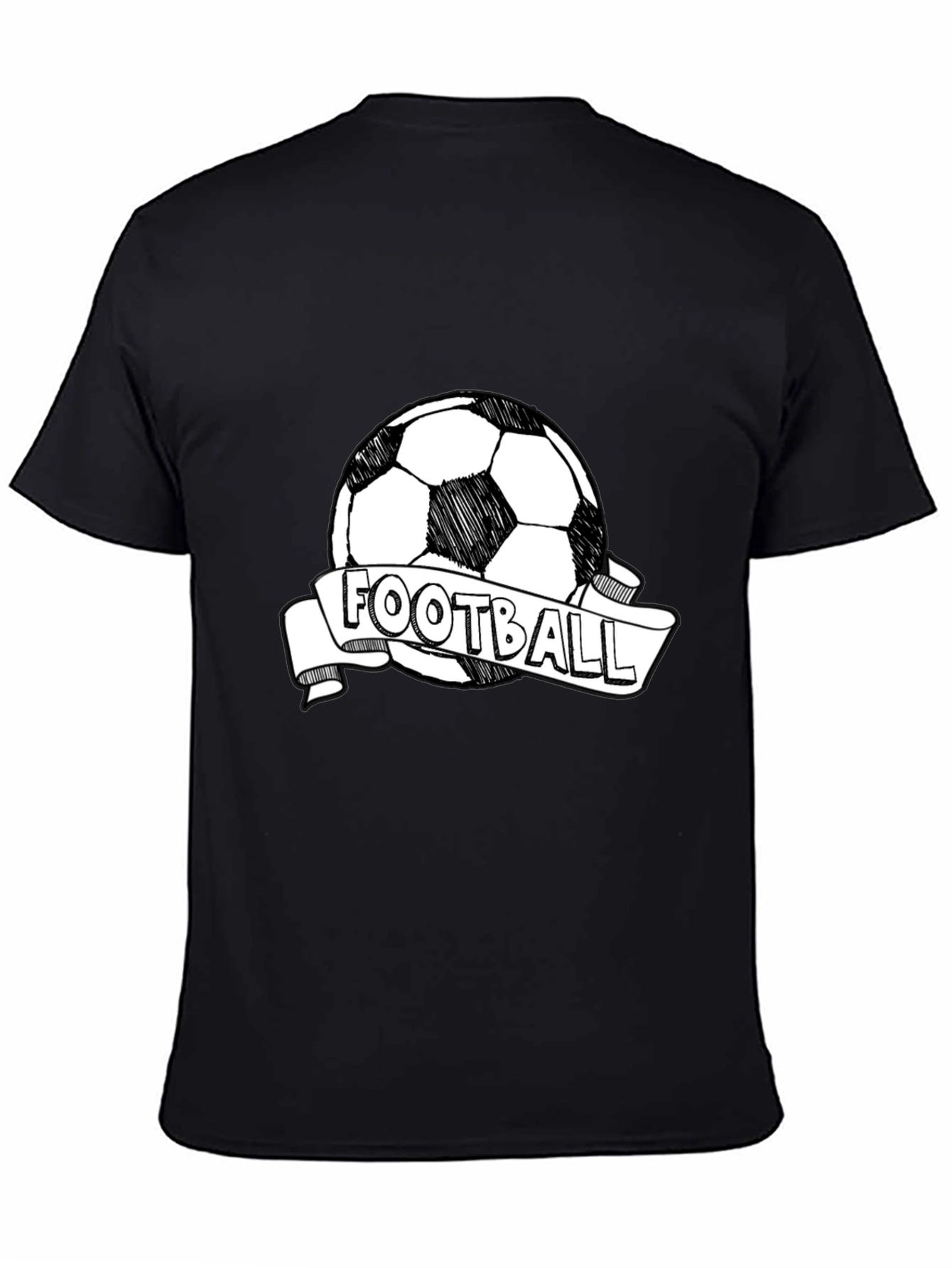 Black Football Graphic Tee - Stylish & Comfortable