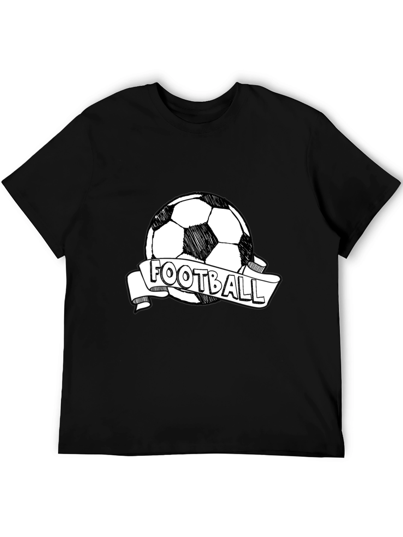 Black Football Graphic Tee - Stylish & Comfortable