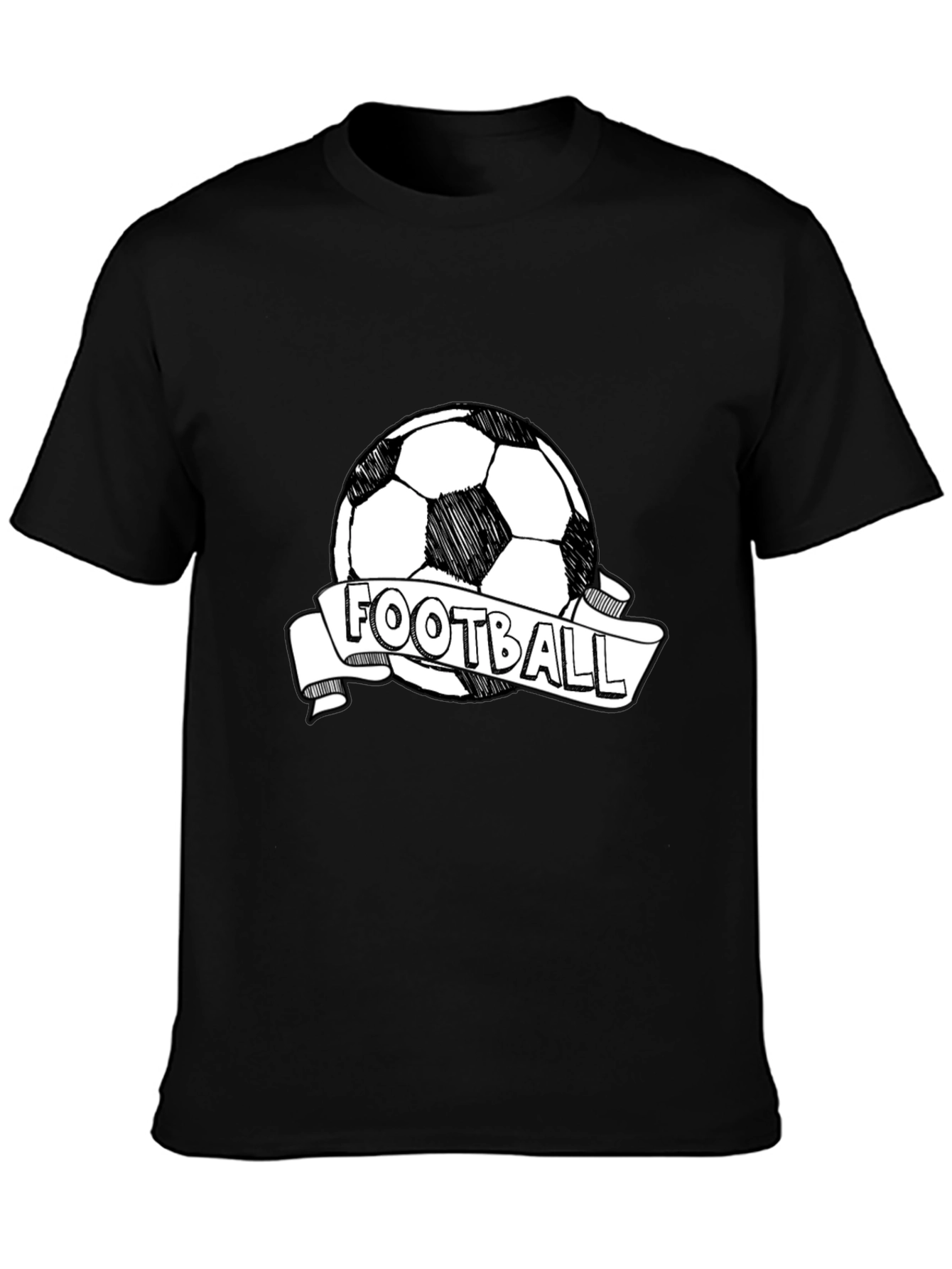Black Football Graphic Tee - Stylish & Comfortable