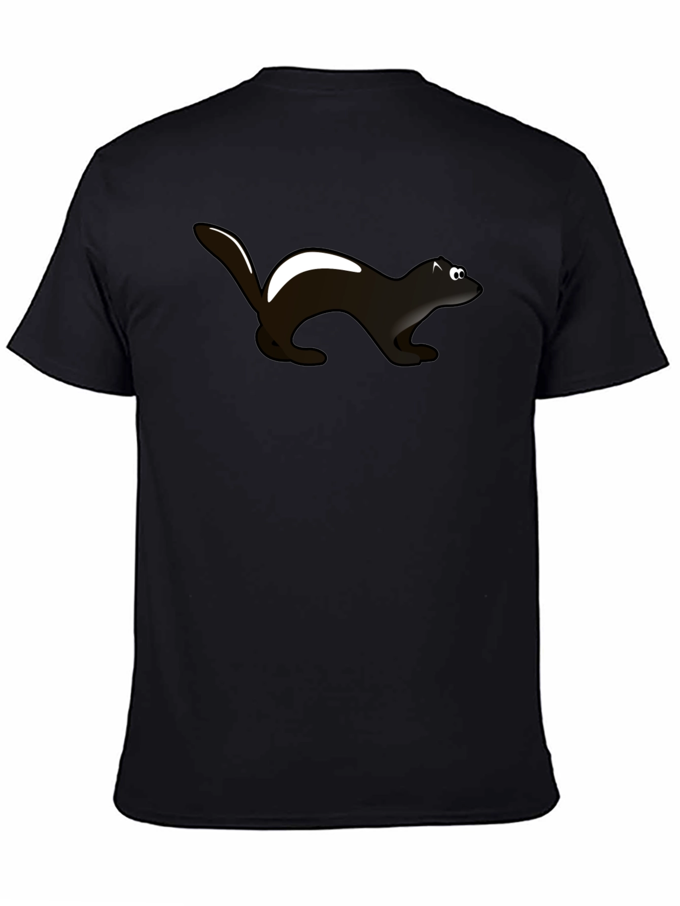 Skunk Graphic Tee - Black Cotton T-Shirt