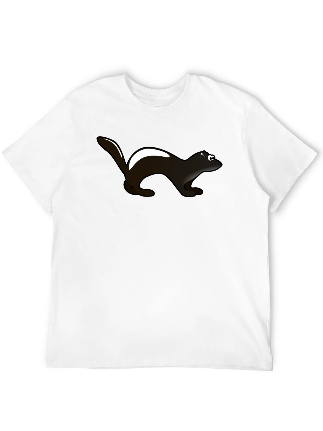 Skunk Graphic Tee - Black Cotton T-Shirt