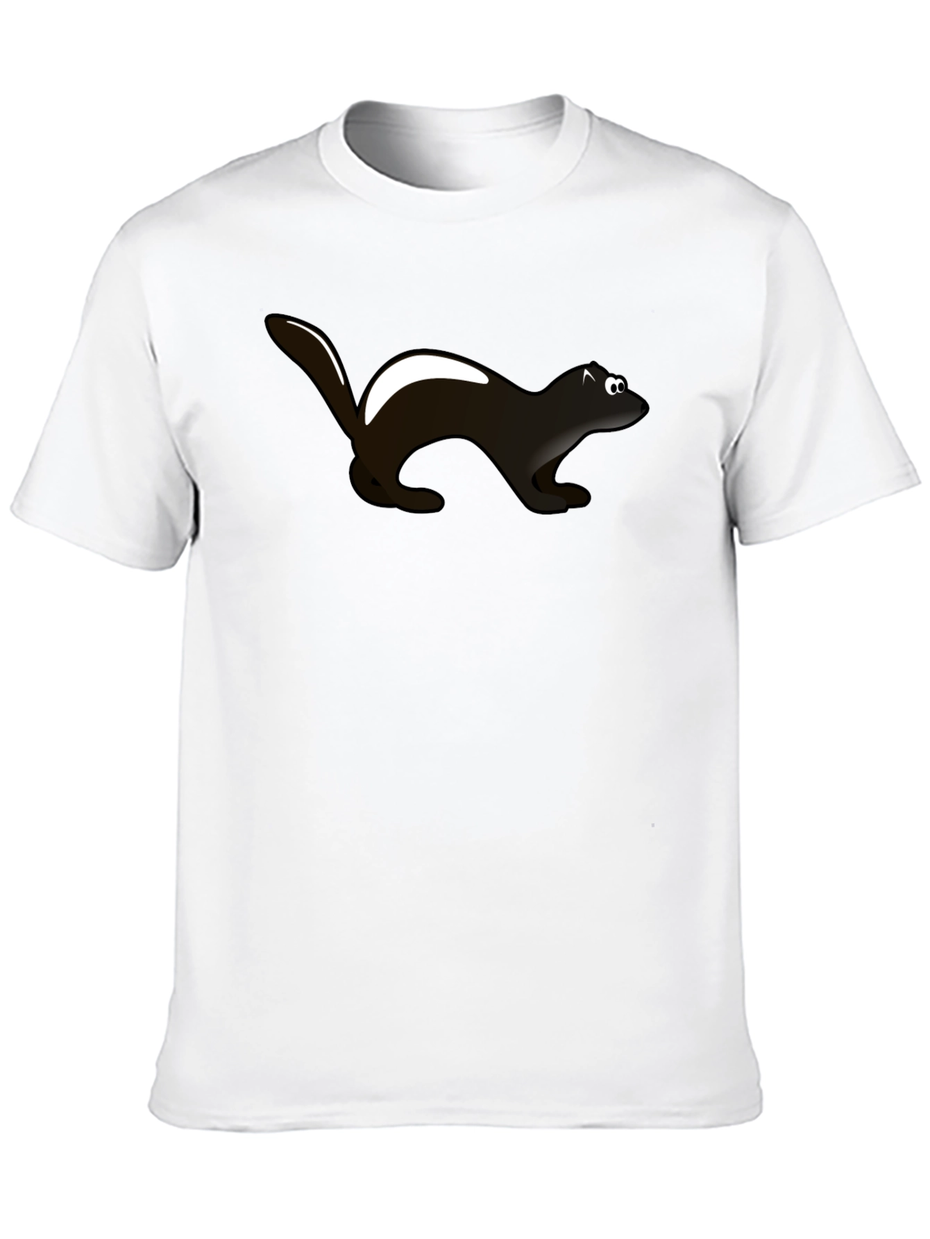 Skunk Graphic Tee - Black Cotton T-Shirt
