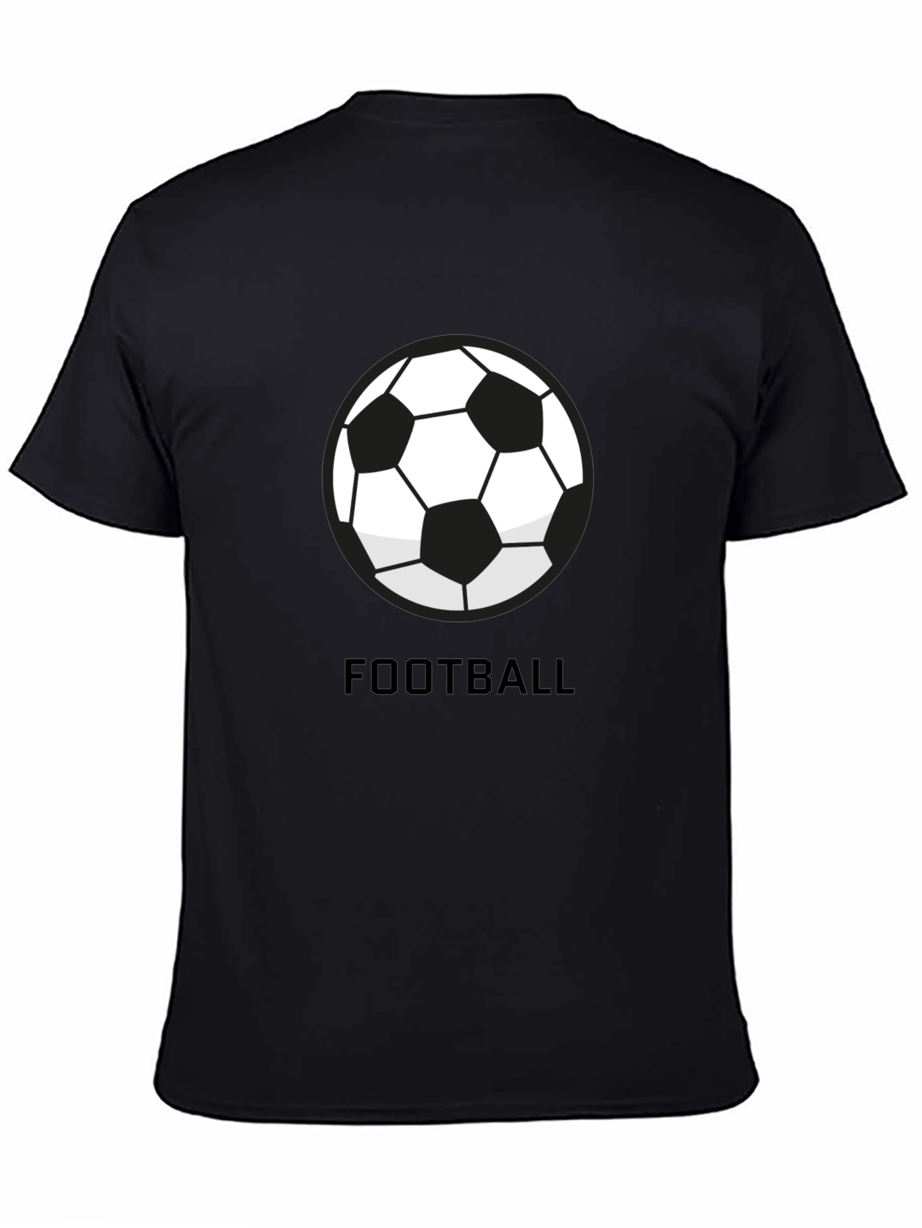 Football Graphic Black T-Shirt