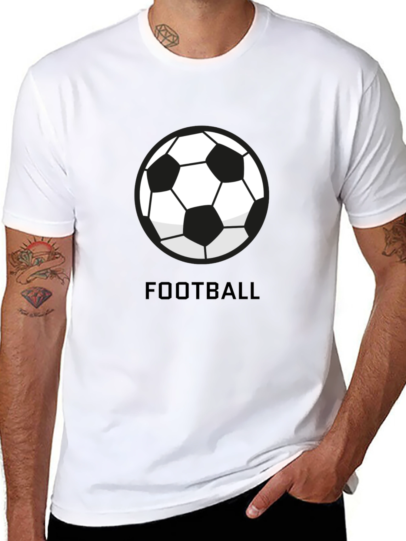 Football Graphic Black T-Shirt
