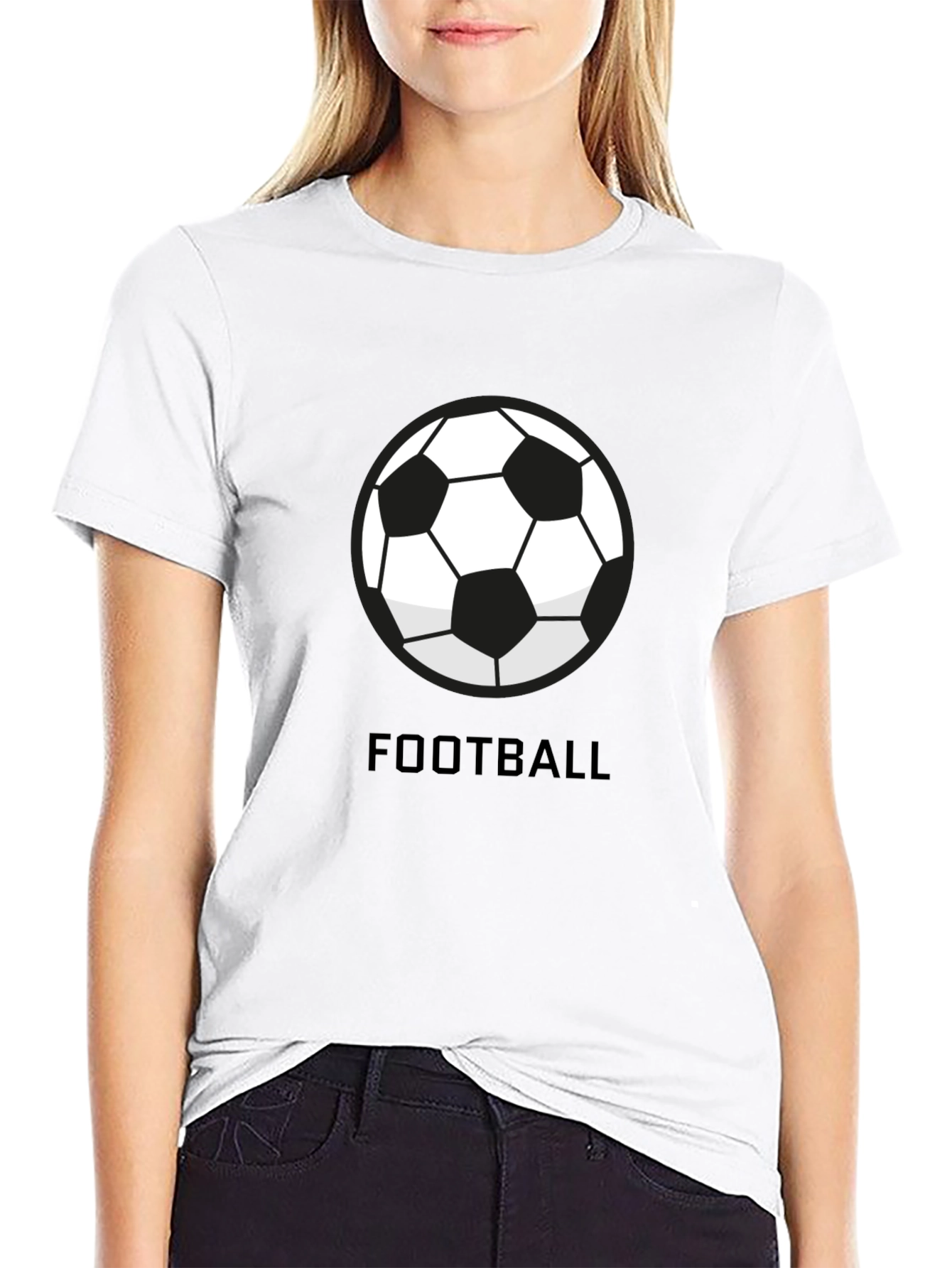 Football Graphic Black T-Shirt