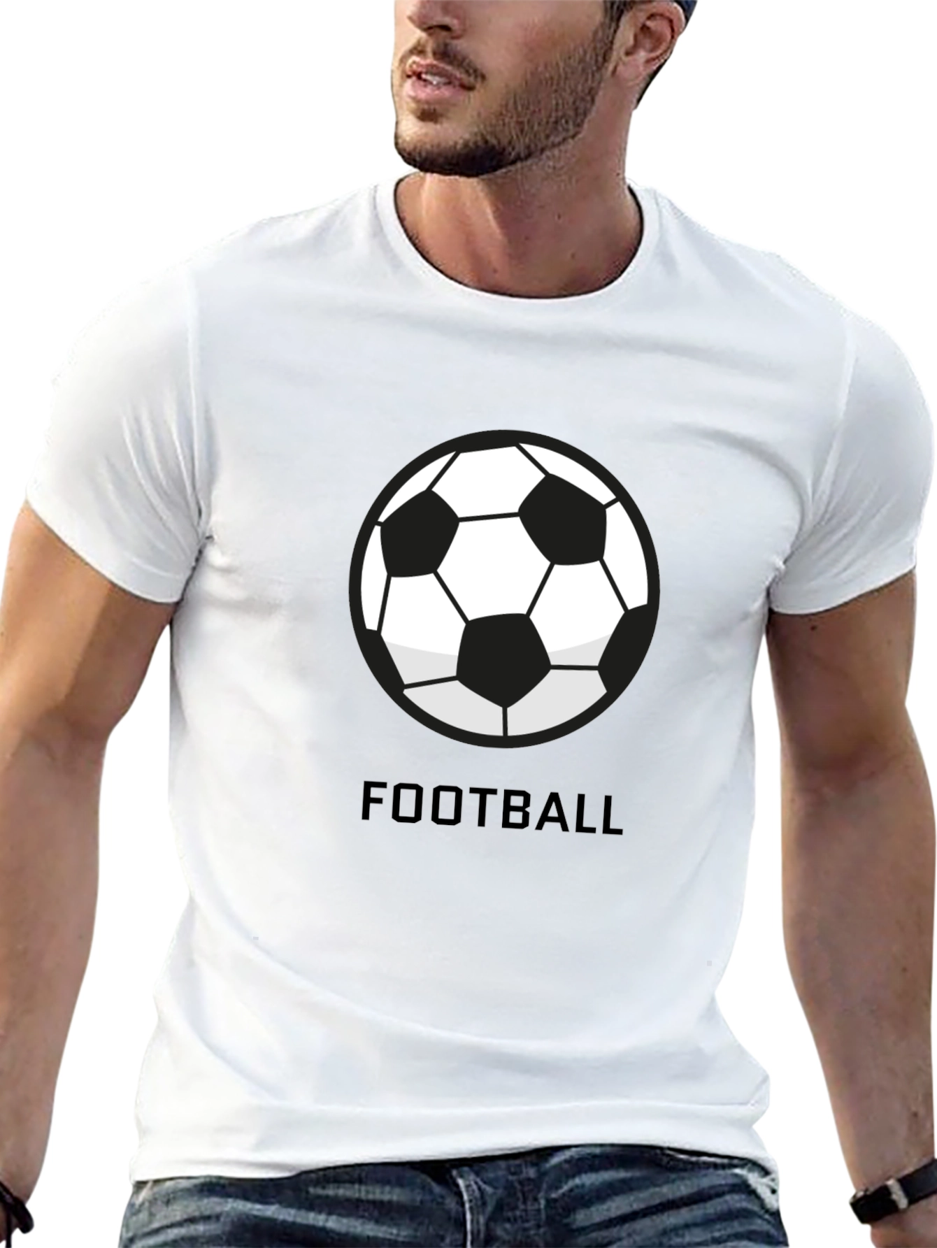 Football Graphic Black T-Shirt