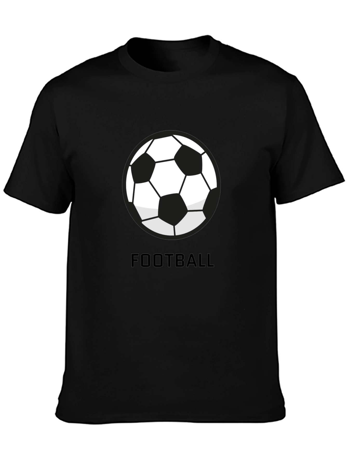Football Graphic Black T-Shirt