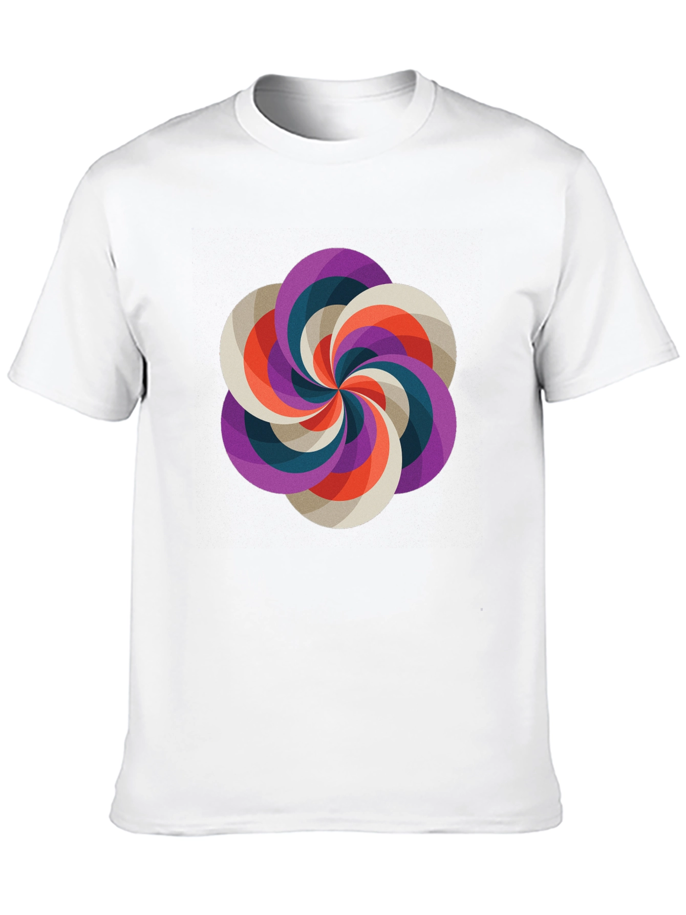 Geometric Swirl Graphic Tee - Modern Design
