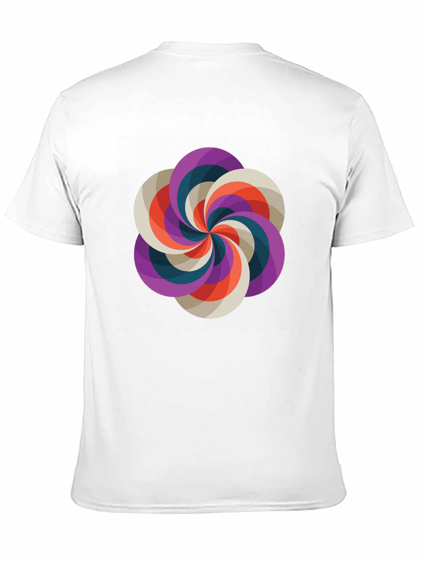 Geometric Swirl Graphic Tee - Modern Design