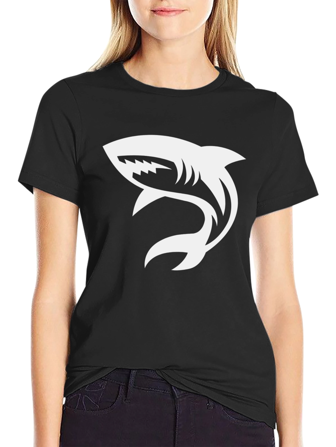 Shark Graphic T-Shirt - Stylish Black Tee