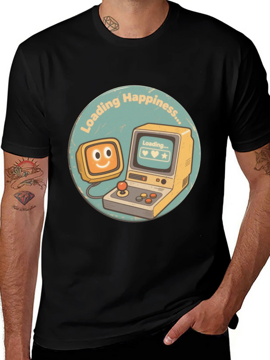 Loading Happiness T-Shirt - Retro Gamer Style