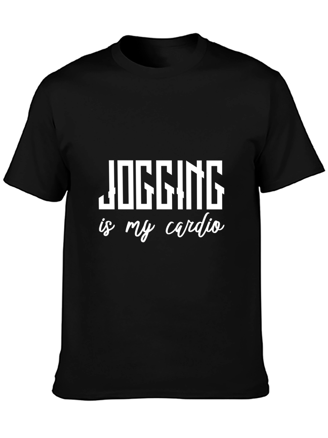 Jogging is My Cardio Black T-Shirt