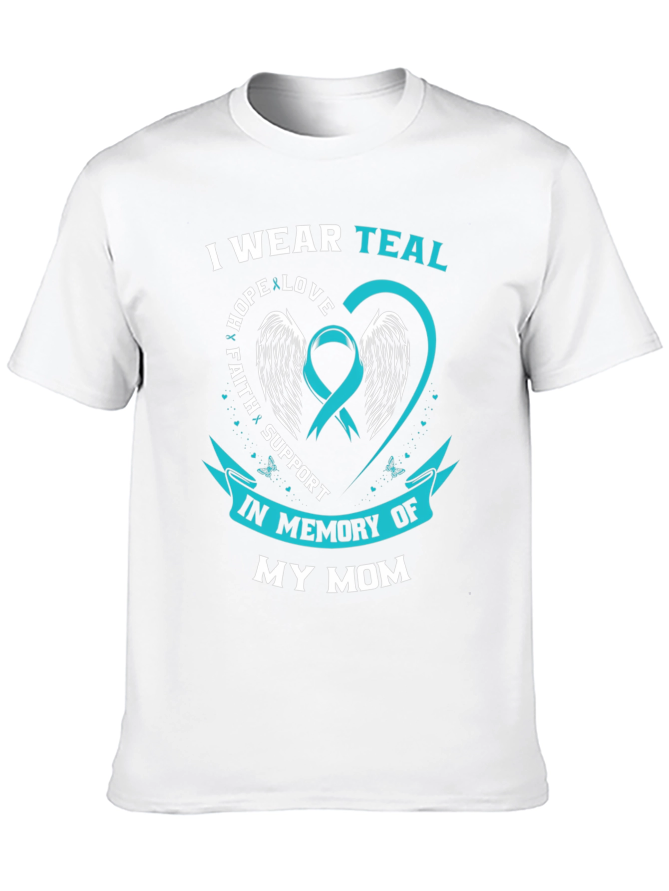Teal Awareness Ribbon Memorial T-Shirt