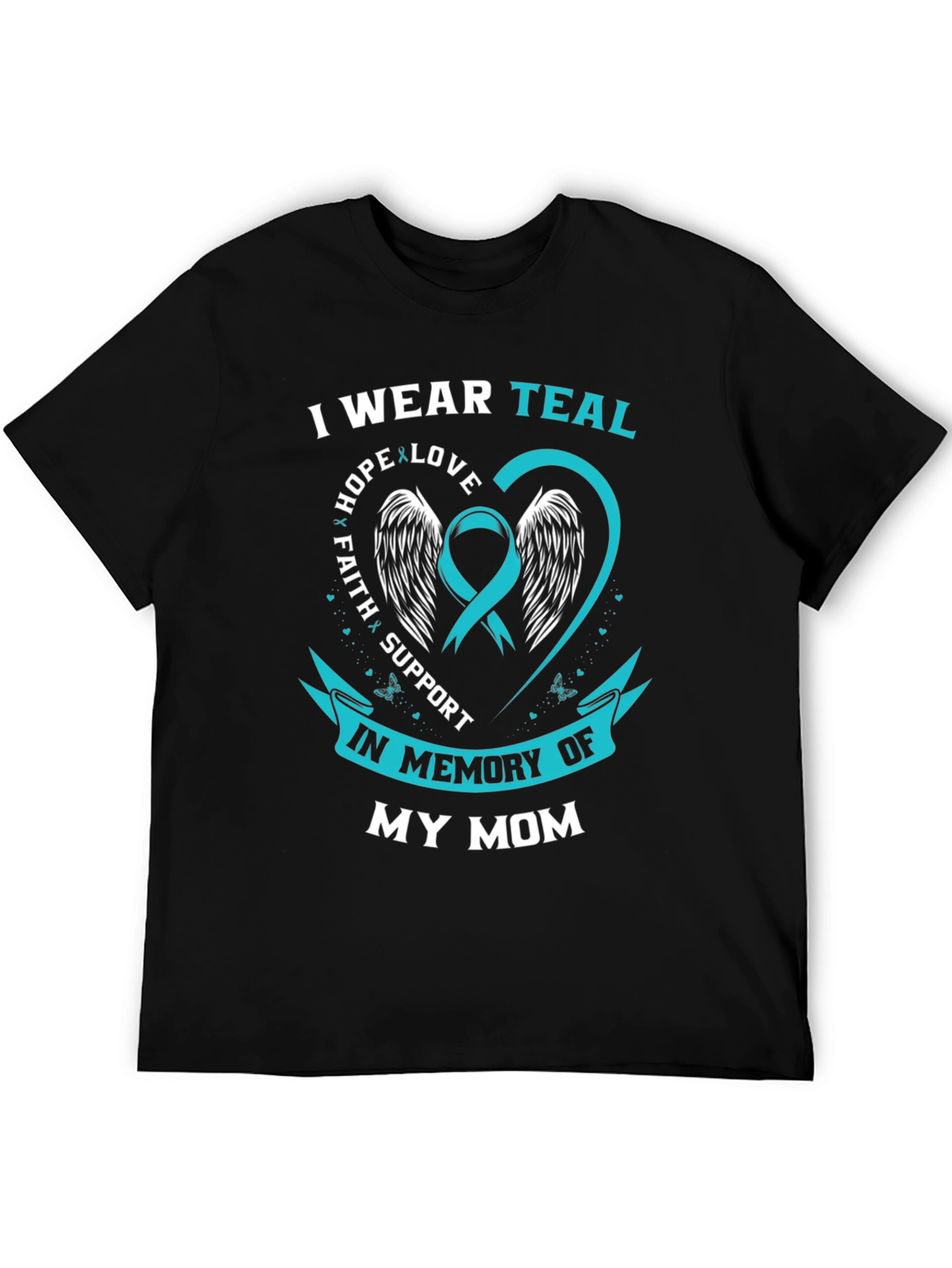 Teal Awareness Ribbon Memorial T-Shirt