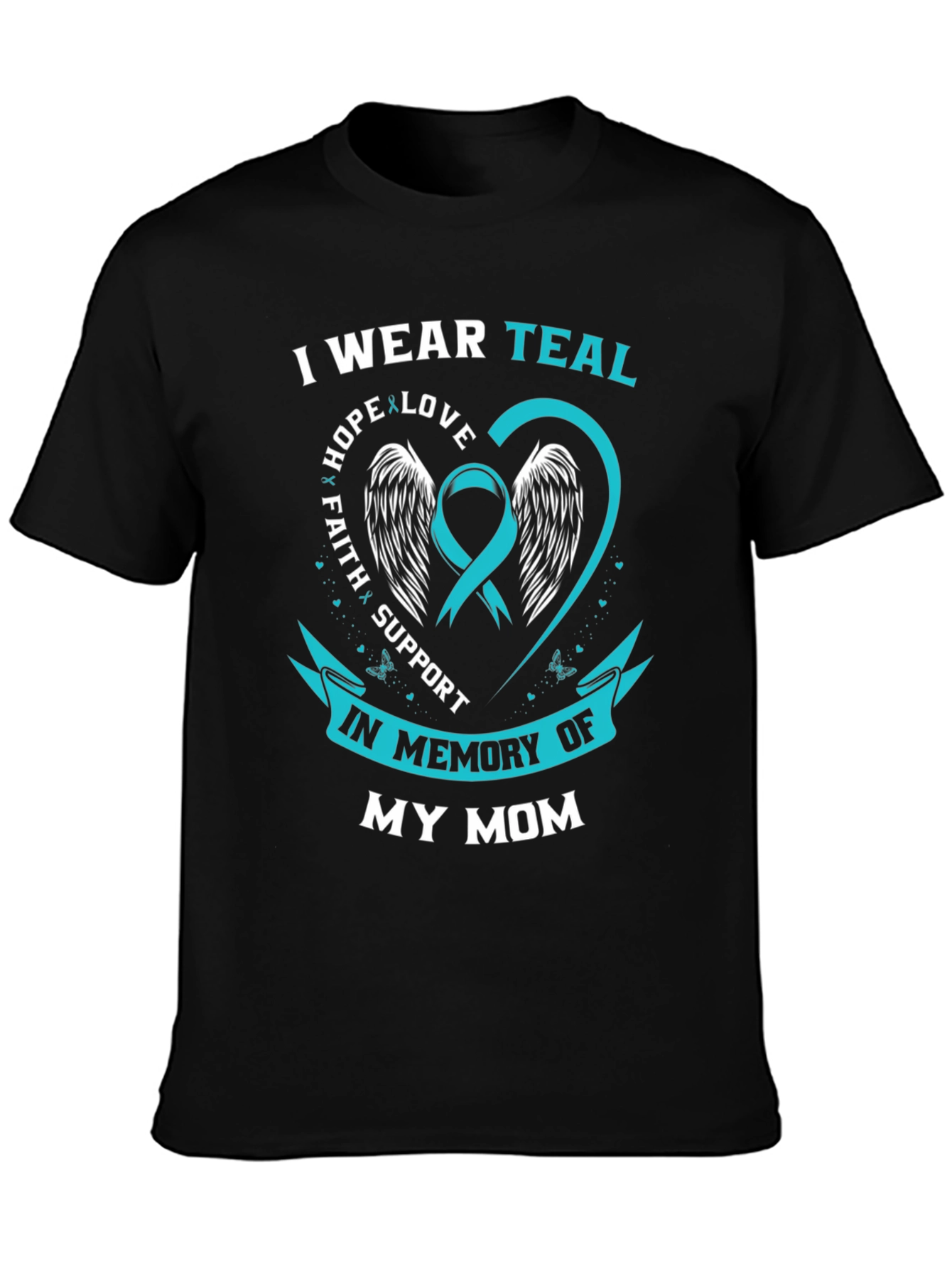 Teal Awareness Ribbon Memorial T-Shirt