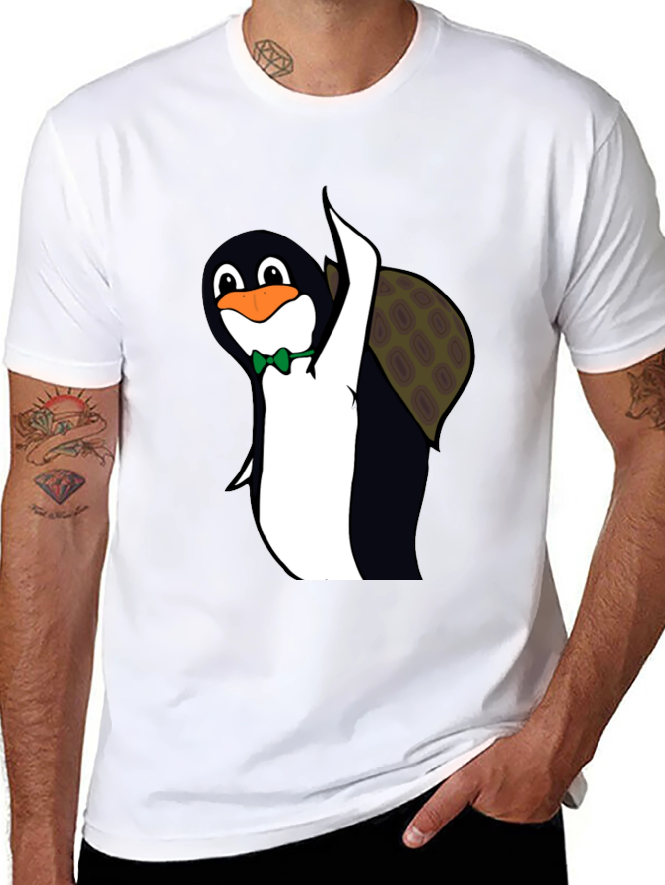 Penguin Turtle T-Shirt Funny Animal Tee