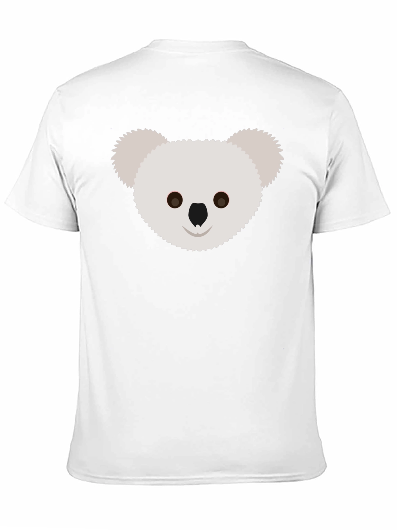 Koala Face Graphic Tee - Black Cotton T-Shirt
