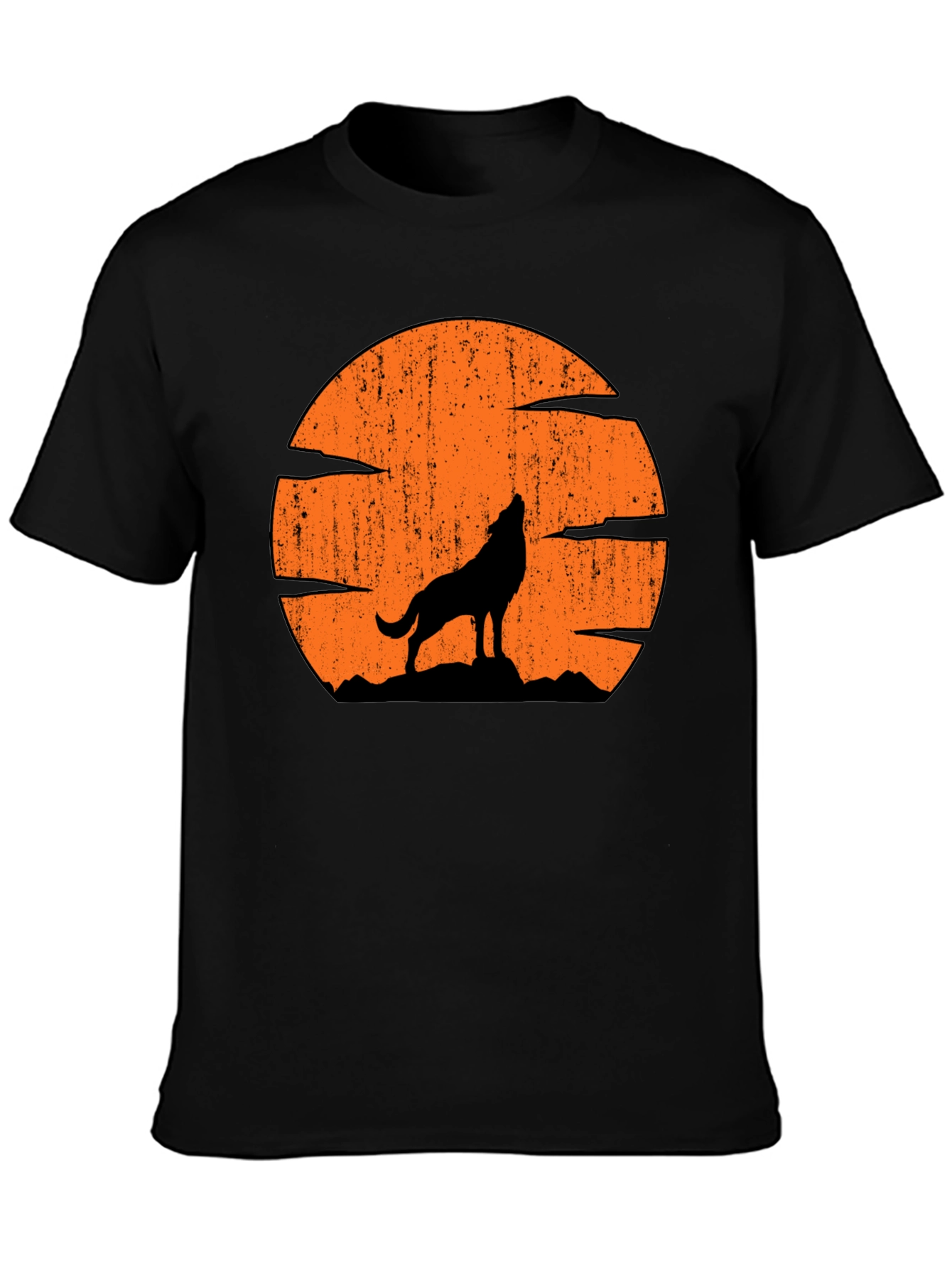 Wolf Howling at Moon Graphic Tee