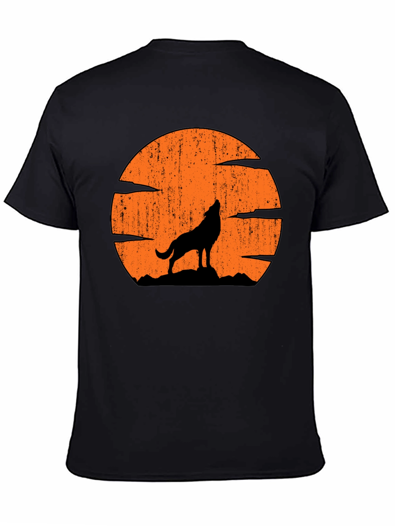 Wolf Howling at Moon Graphic Tee