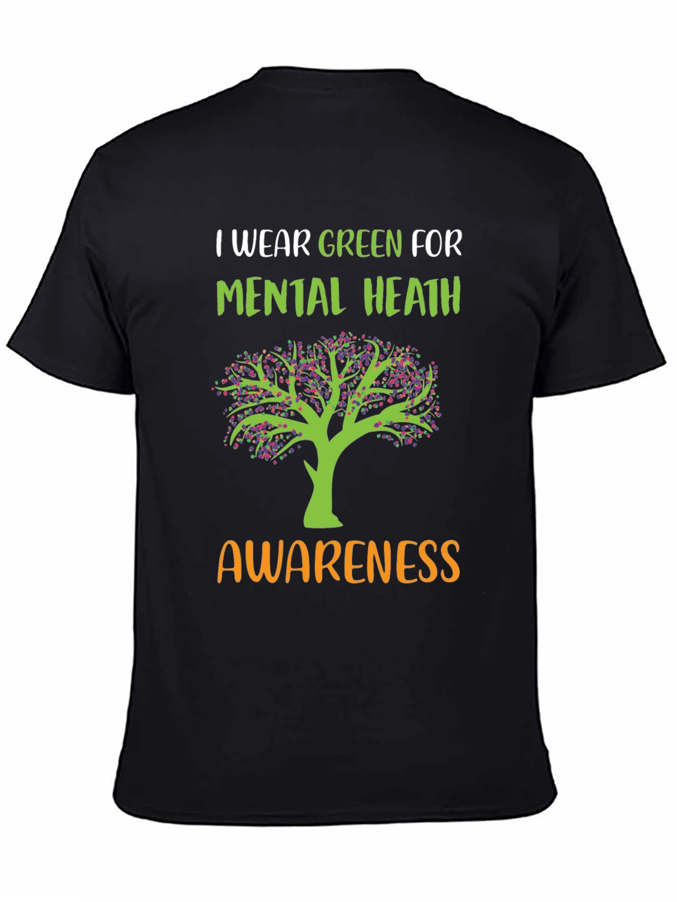 Mental Health Awareness Green Tree T-Shirt