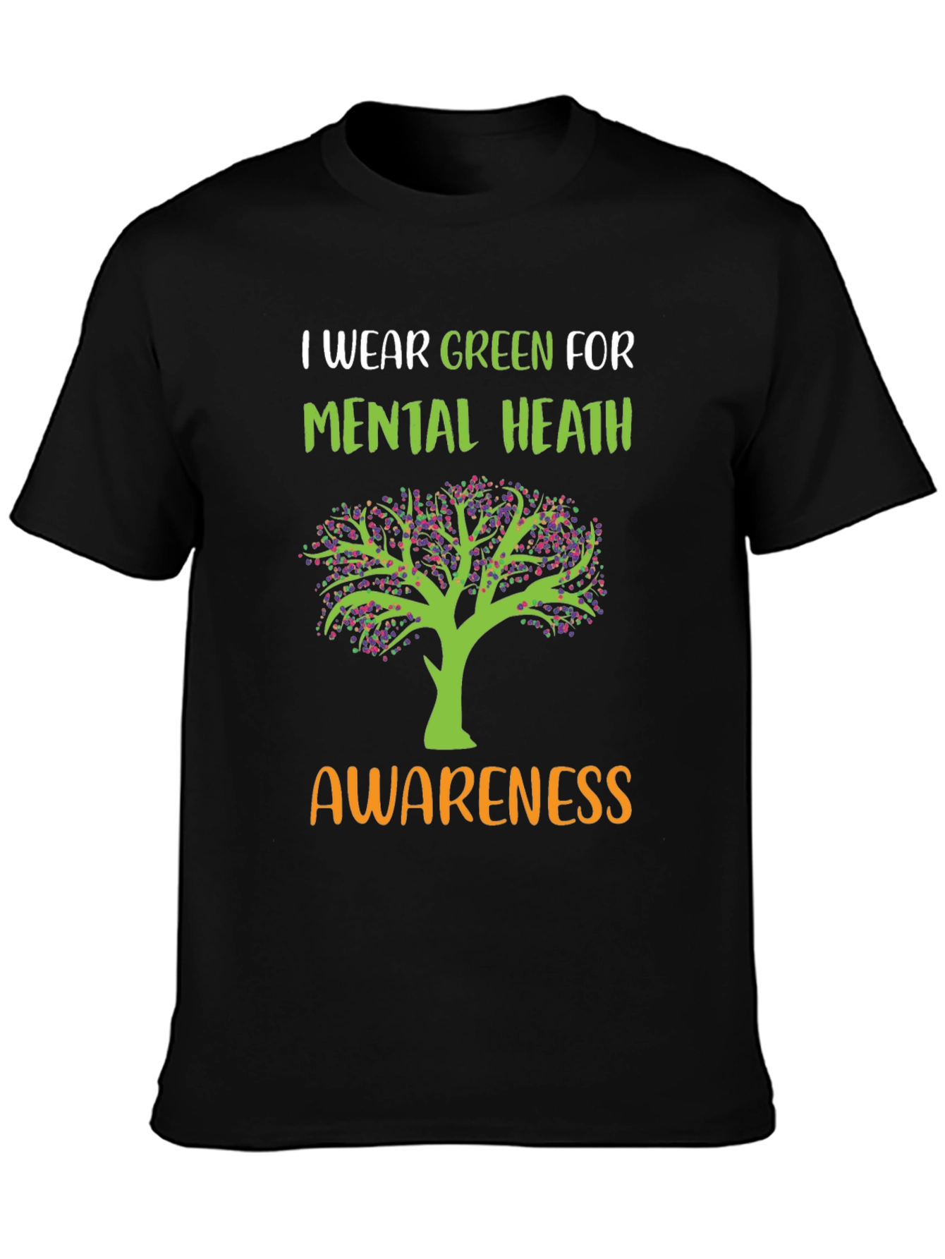 Mental Health Awareness Green Tree T-Shirt