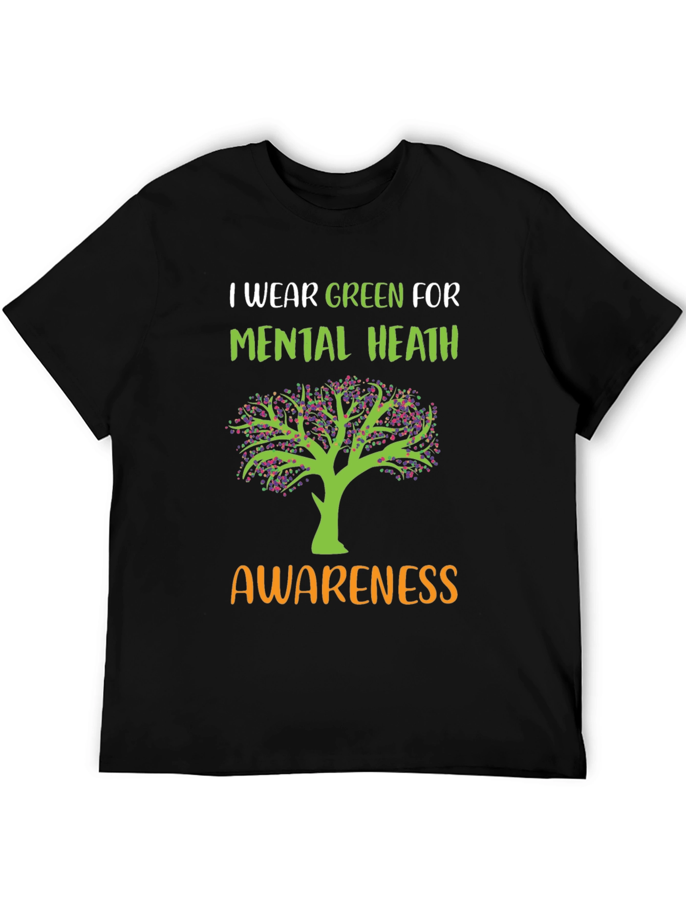 Mental Health Awareness Green Tree T-Shirt
