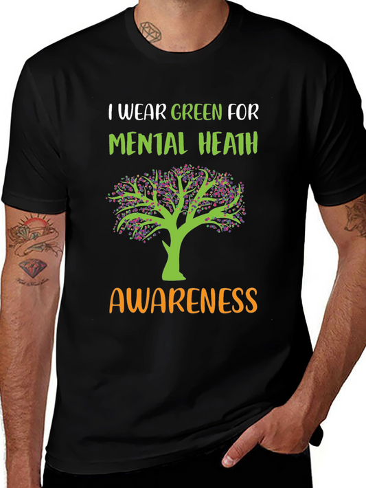 Mental Health Awareness Green Tree T-Shirt