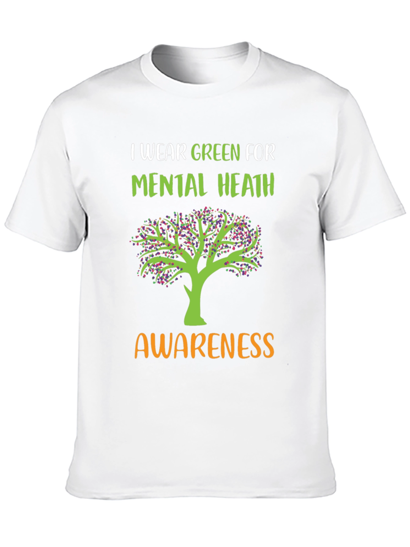 Mental Health Awareness Green Tree T-Shirt