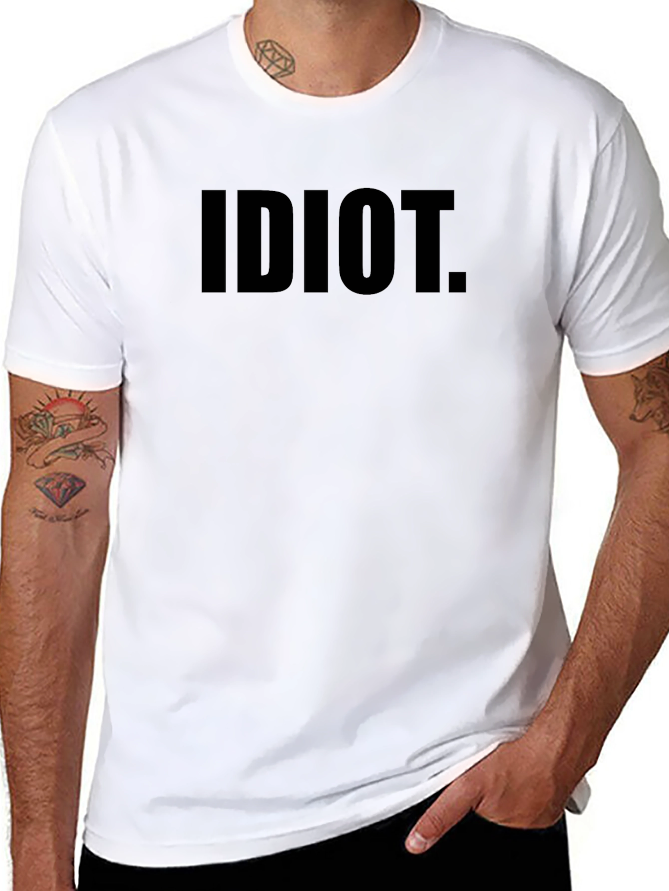 Idiot. Graphic Tee - Bold Statement T-Shirt