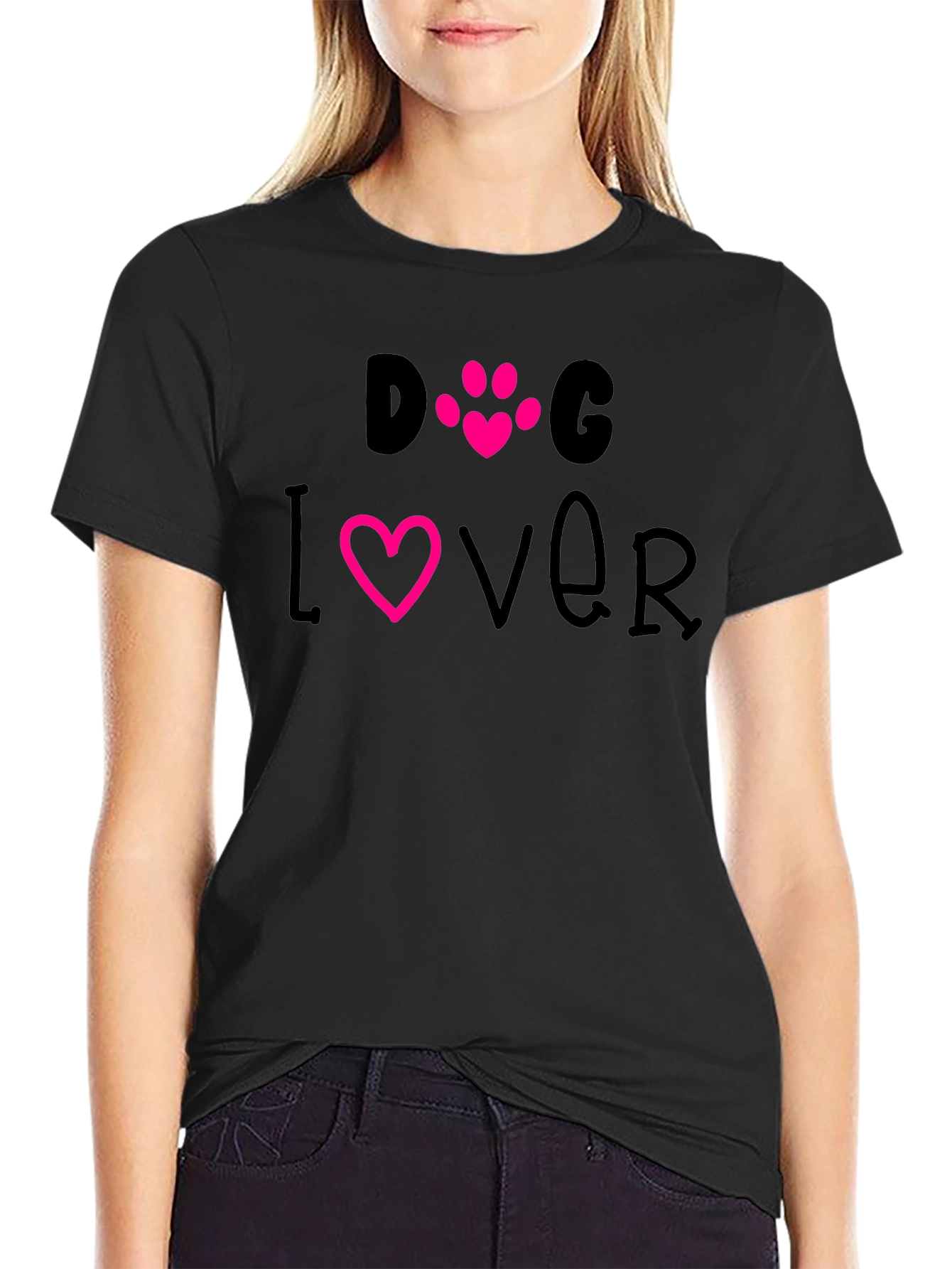 Dog Lover T-Shirt - Cute Paw Print Design