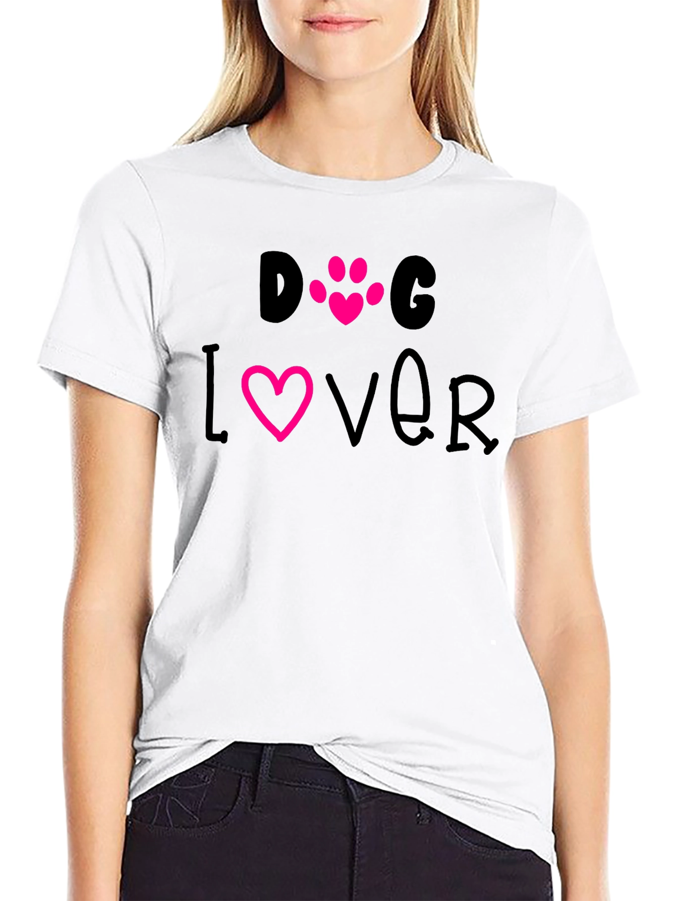 Dog Lover T-Shirt - Cute Paw Print Design