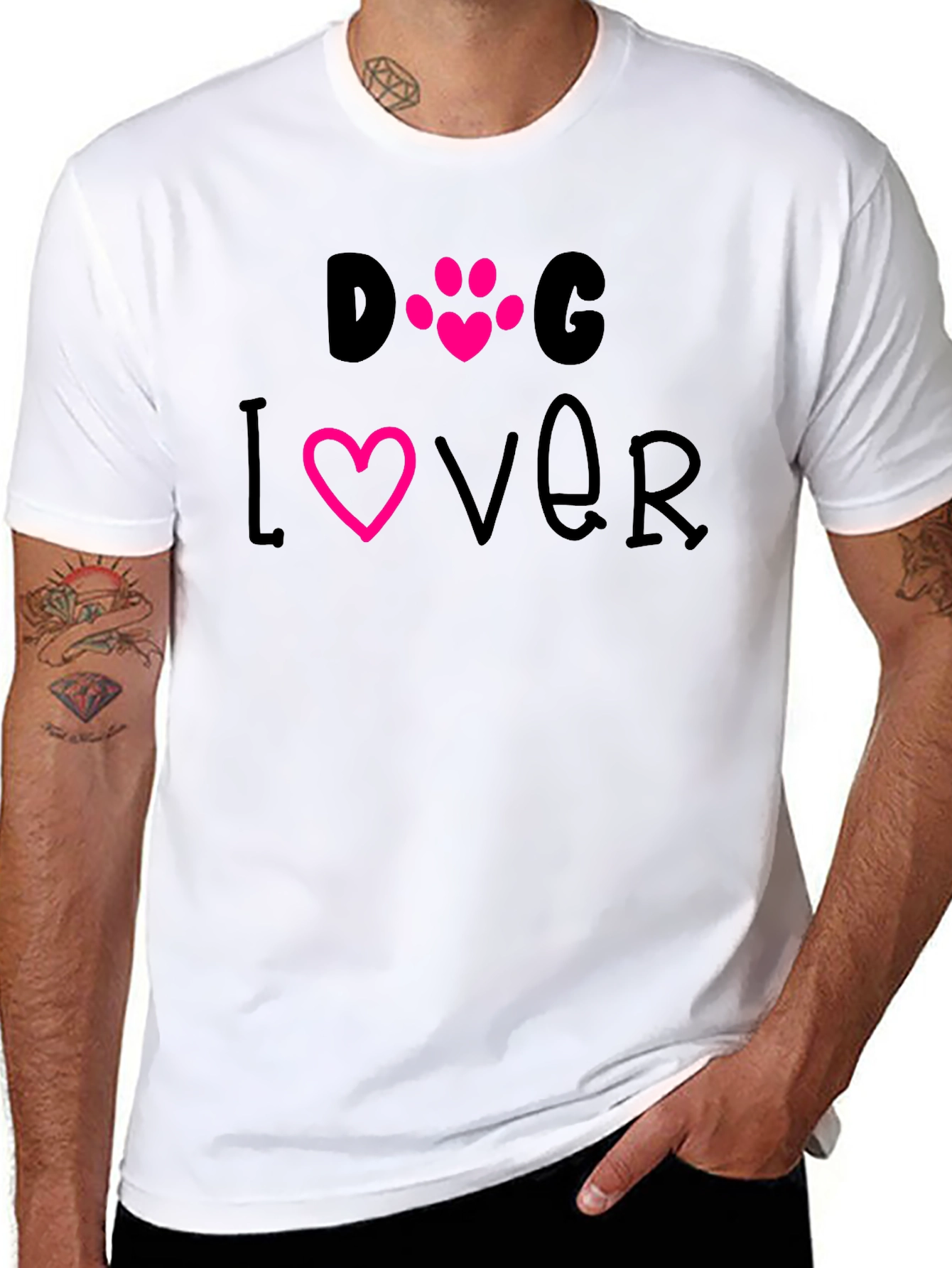 Dog Lover T-Shirt - Cute Paw Print Design