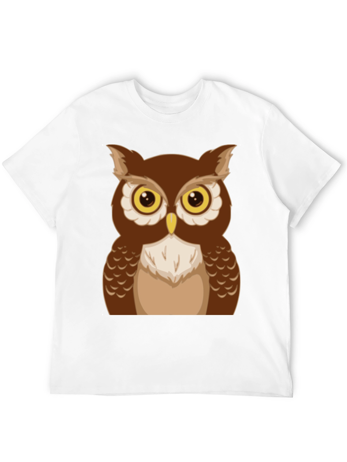 Owl Graphic Tee - Mens Black Cotton Shirt