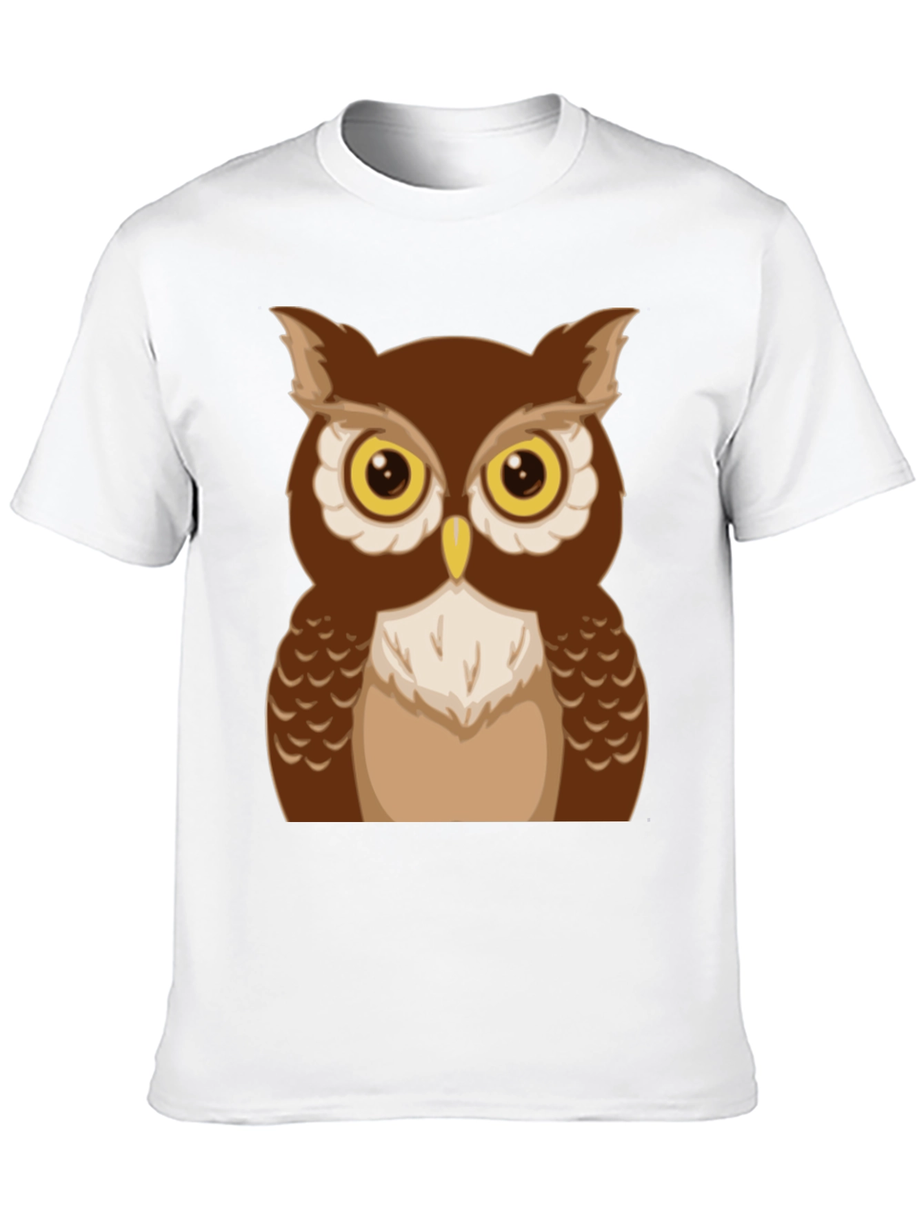 Owl Graphic Tee - Mens Black Cotton Shirt