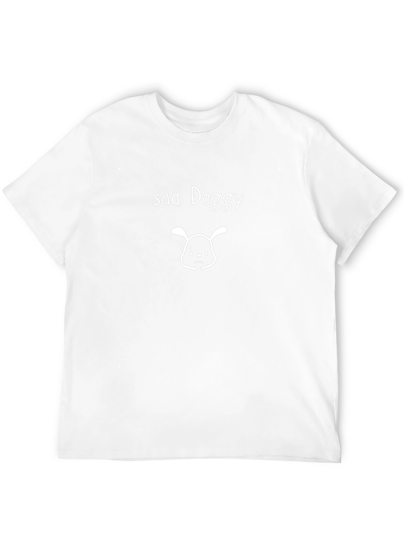 Sad Doggy Graphic Tee - Black Casual T-Shirt