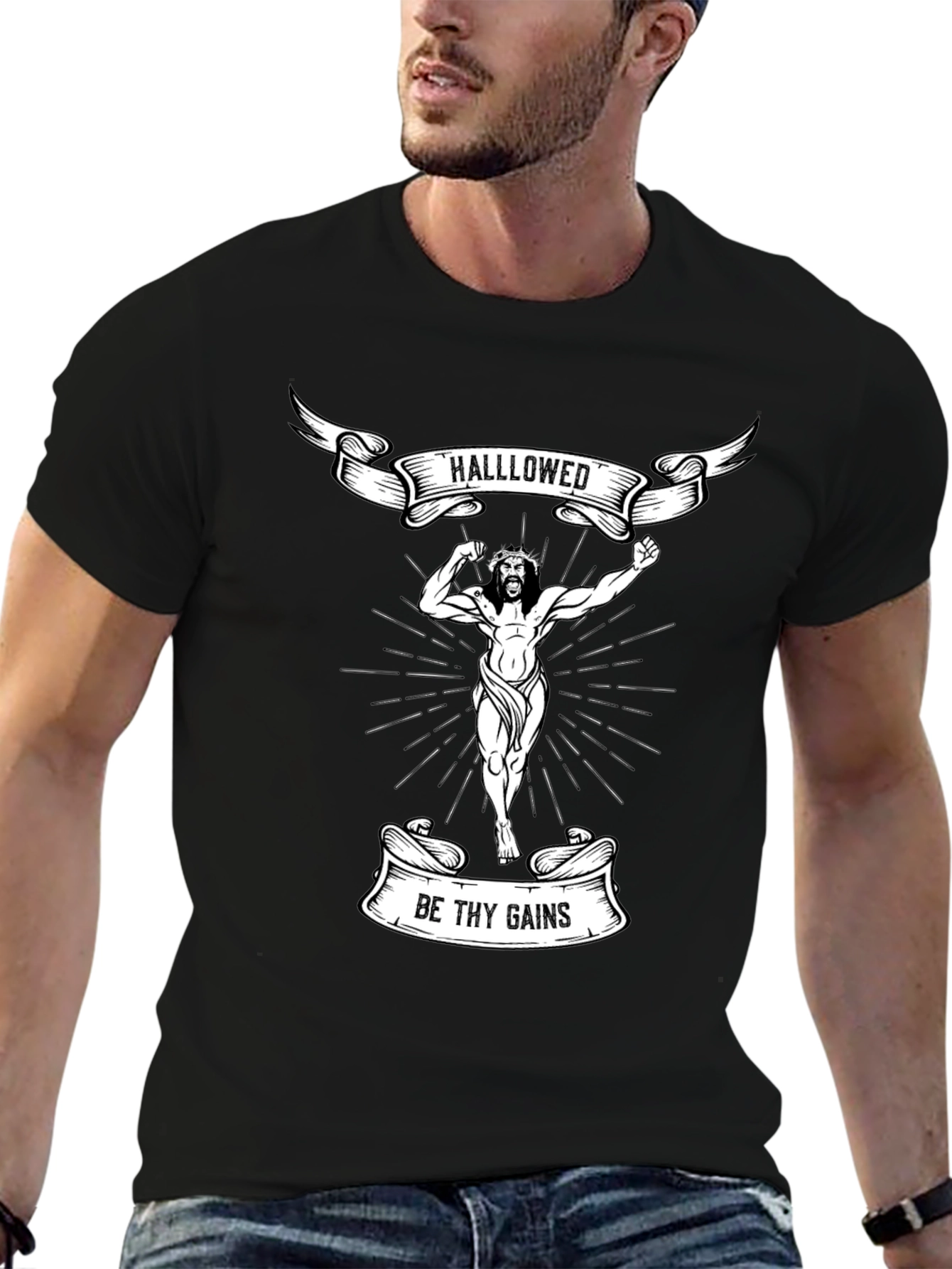 Hallowed Be Thy Gains T-Shirt - Black