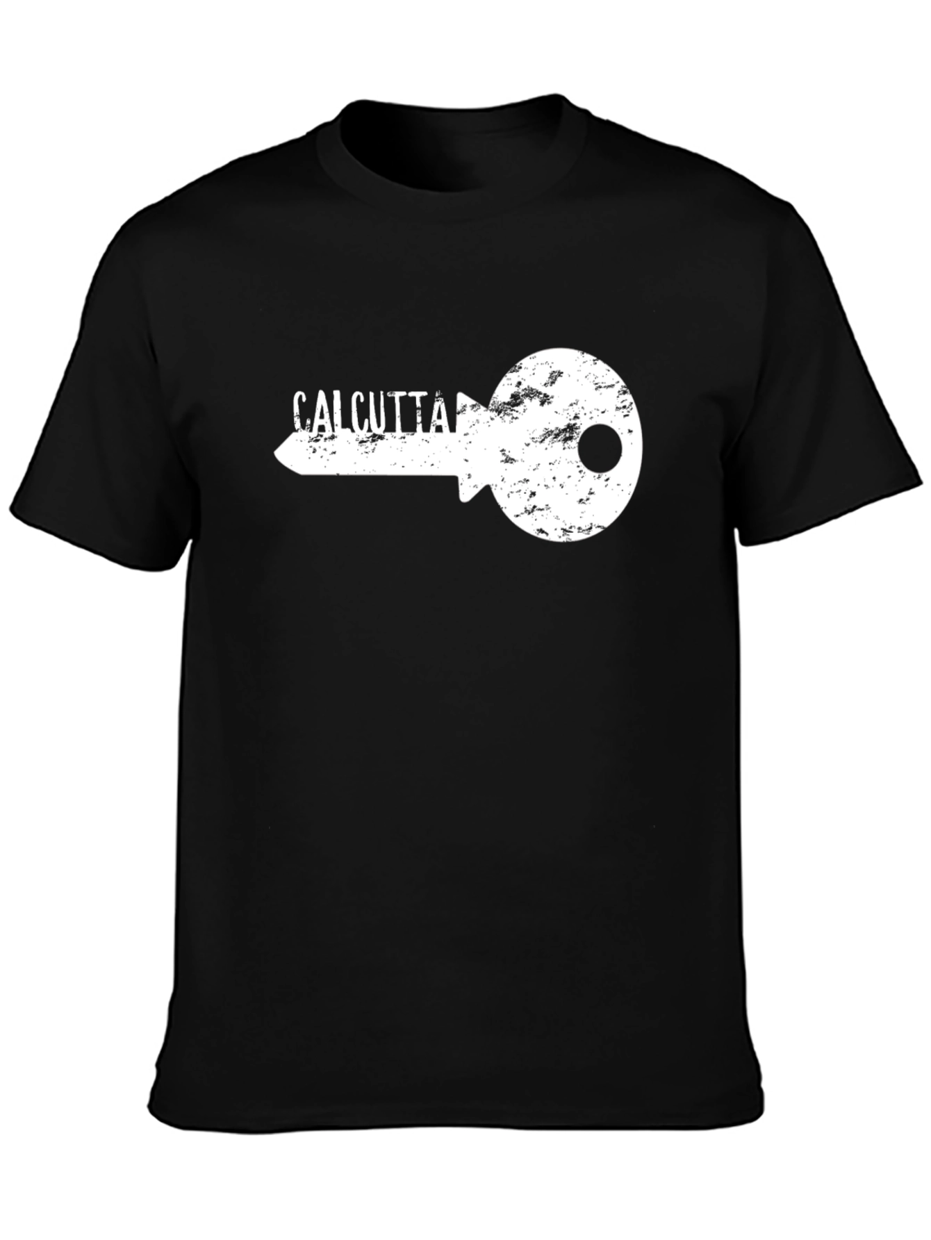 Calcutta Key Graphic Print Black T-Shirt