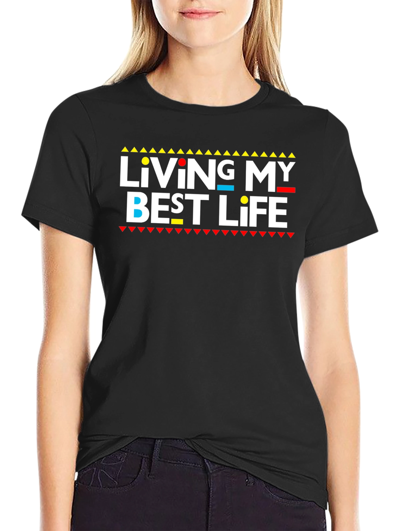 Living My Best Life Graphic Tee - Black