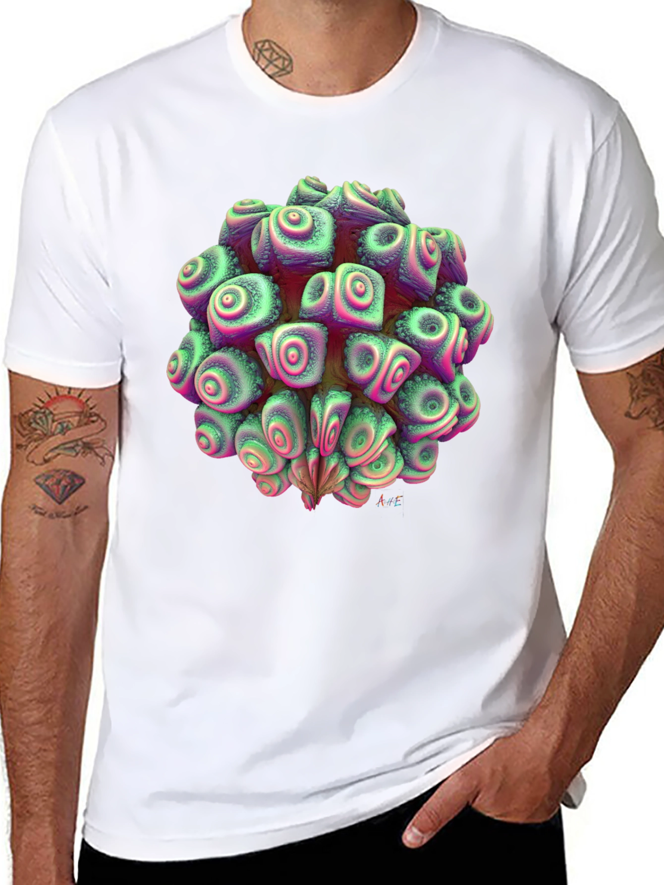 Abstract Organic Fractal Design Tee
