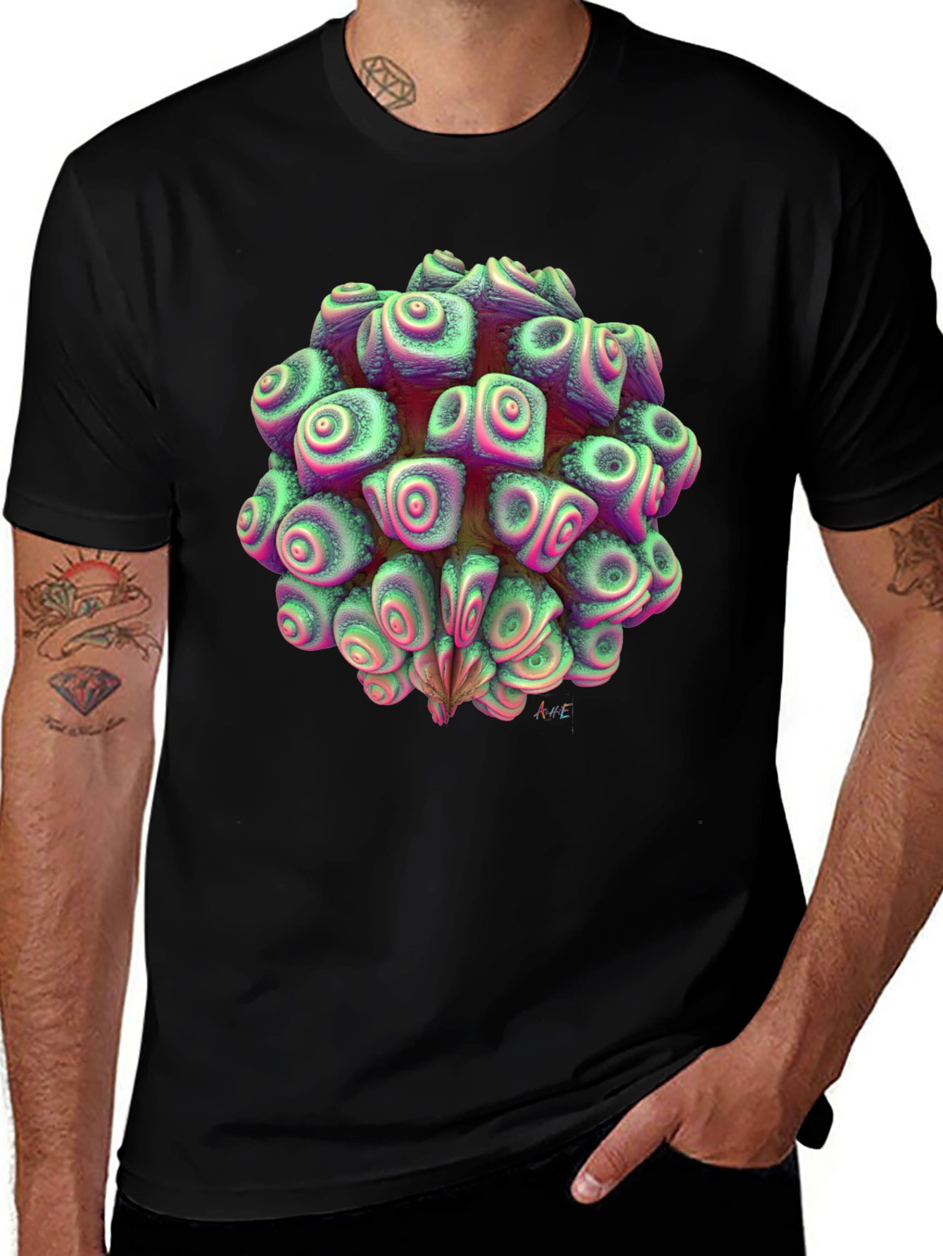 Abstract Organic Fractal Design Tee