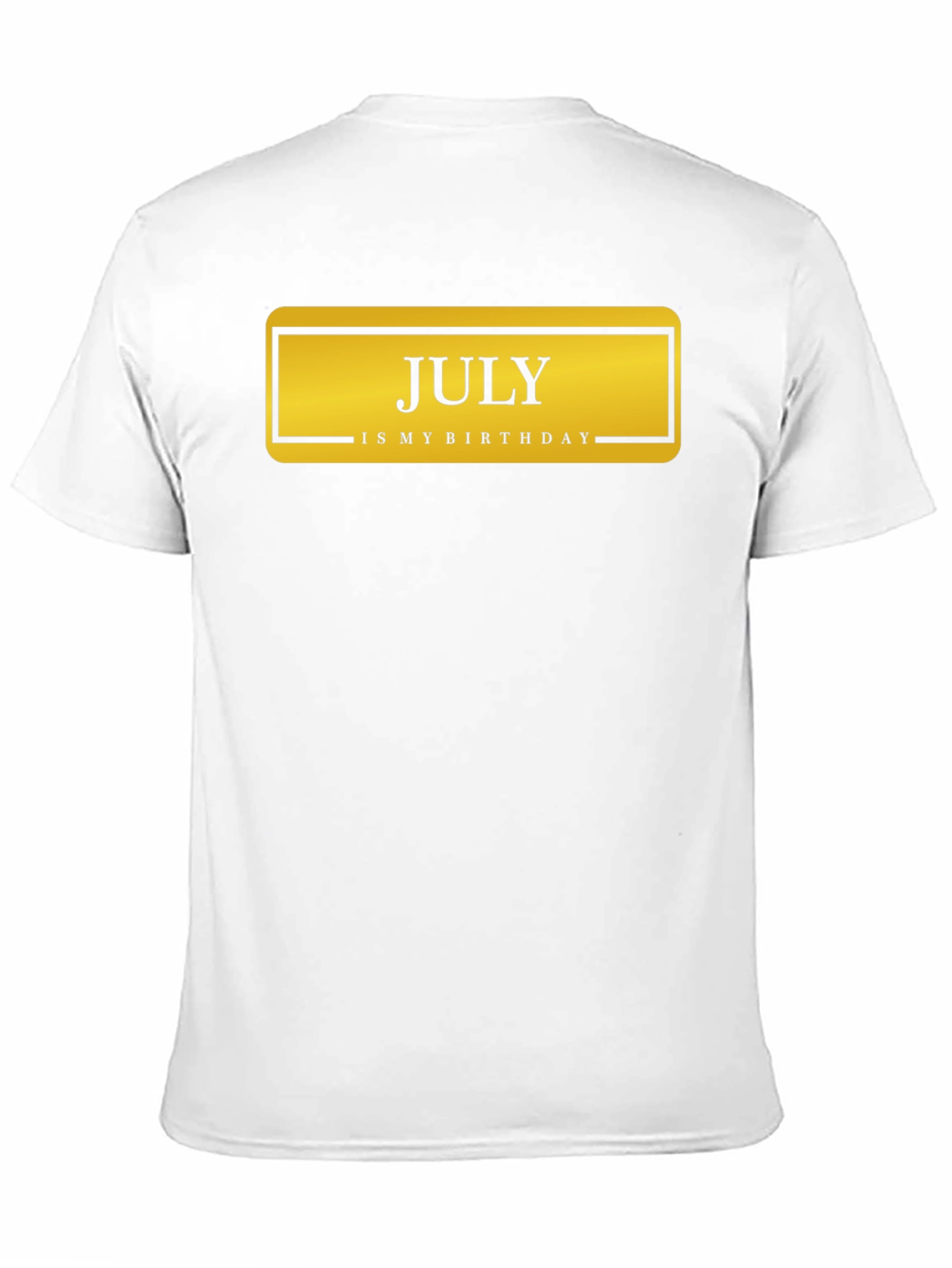 July Birthday T-Shirt - Black Crew Neck Tee
