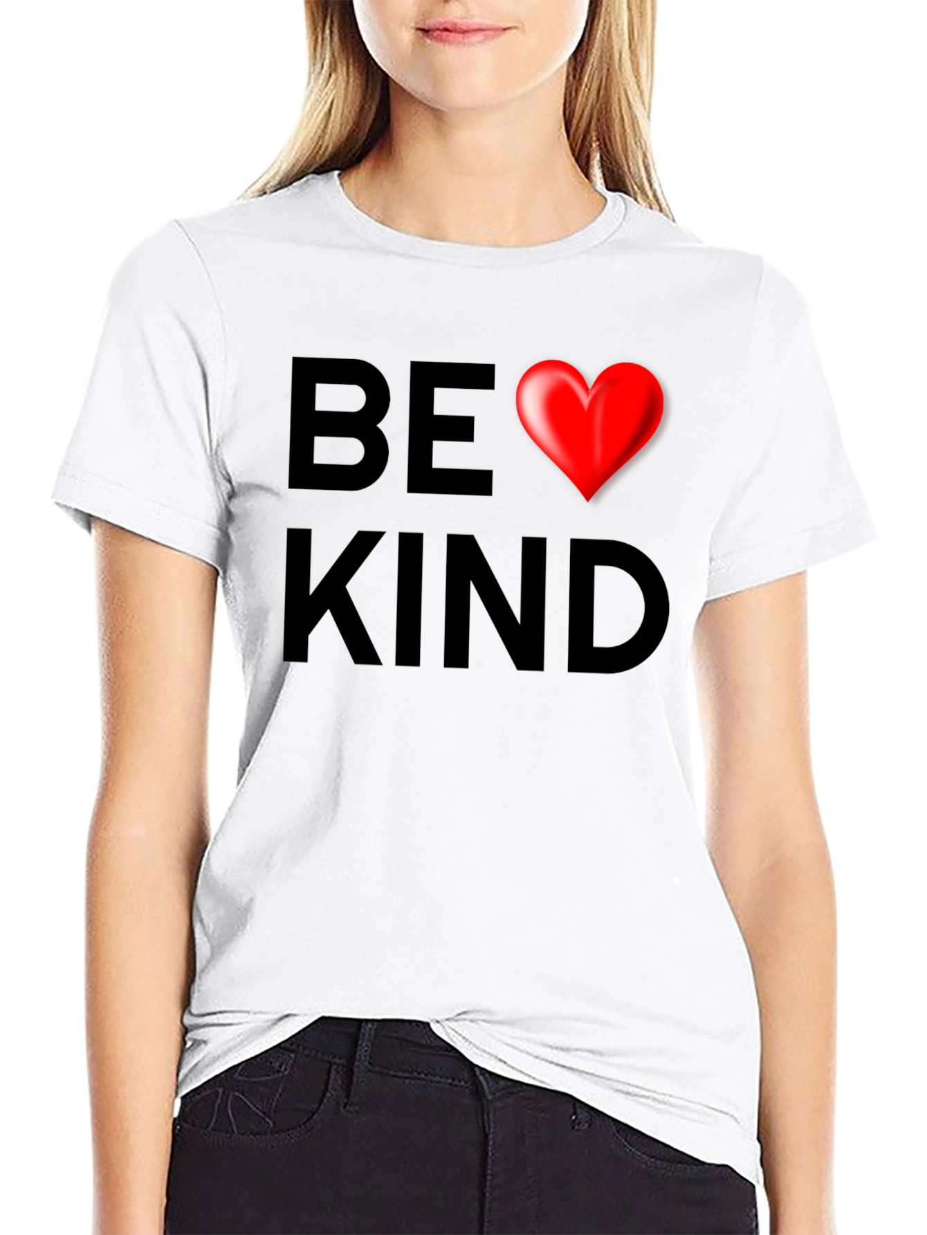 Be Kind Heart Graphic Tee - Soft Cotton Blend
