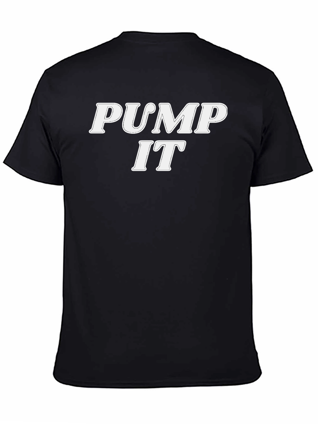 Pump It Text Graphic Black T-Shirt
