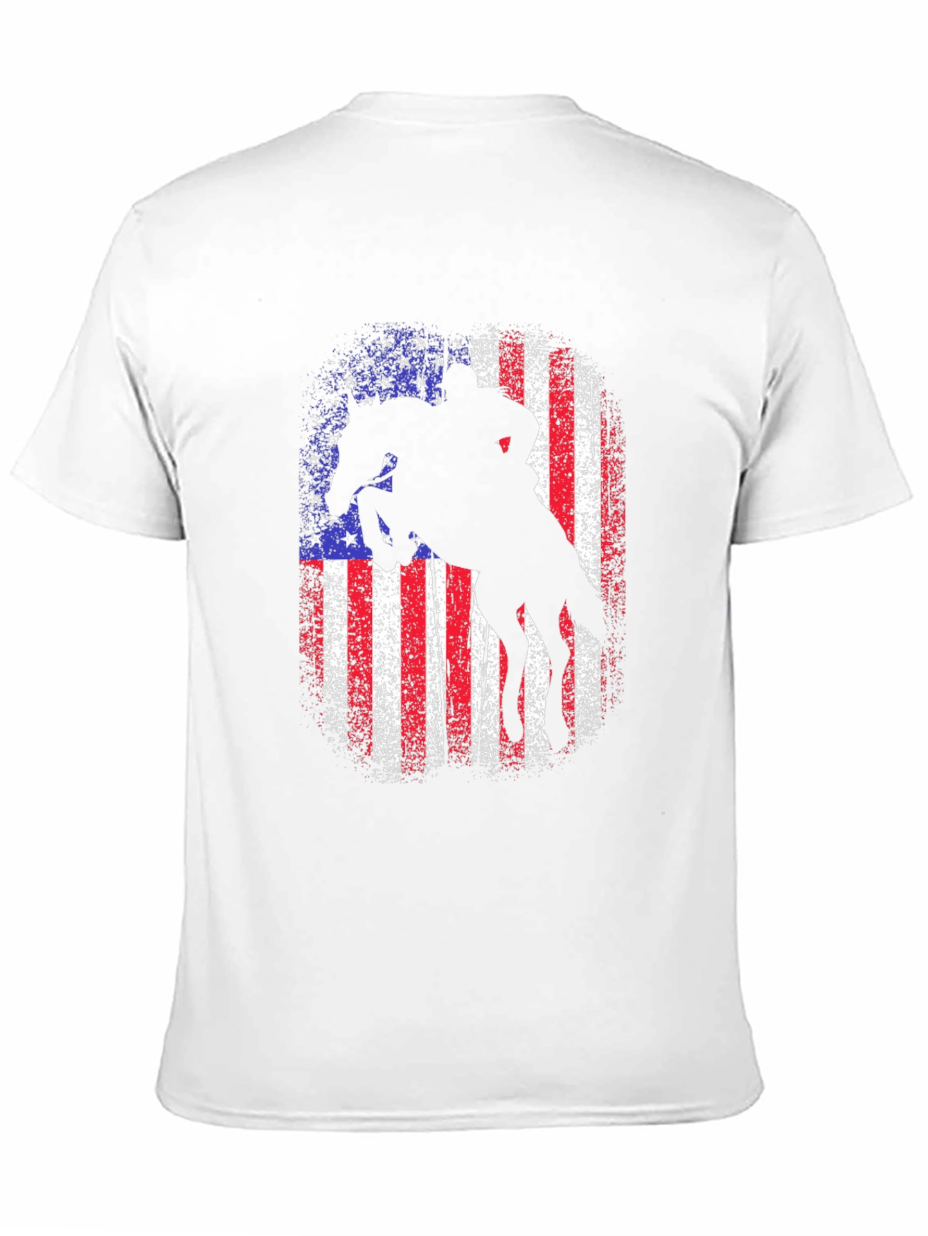 American Rodeo T-Shirt - Patriotic Rider Design