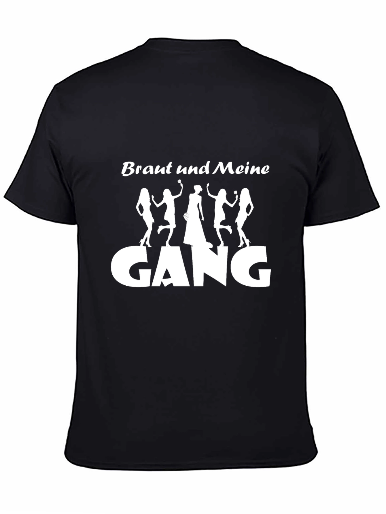 Bridesmaid Gang Black Crewneck T-Shirt