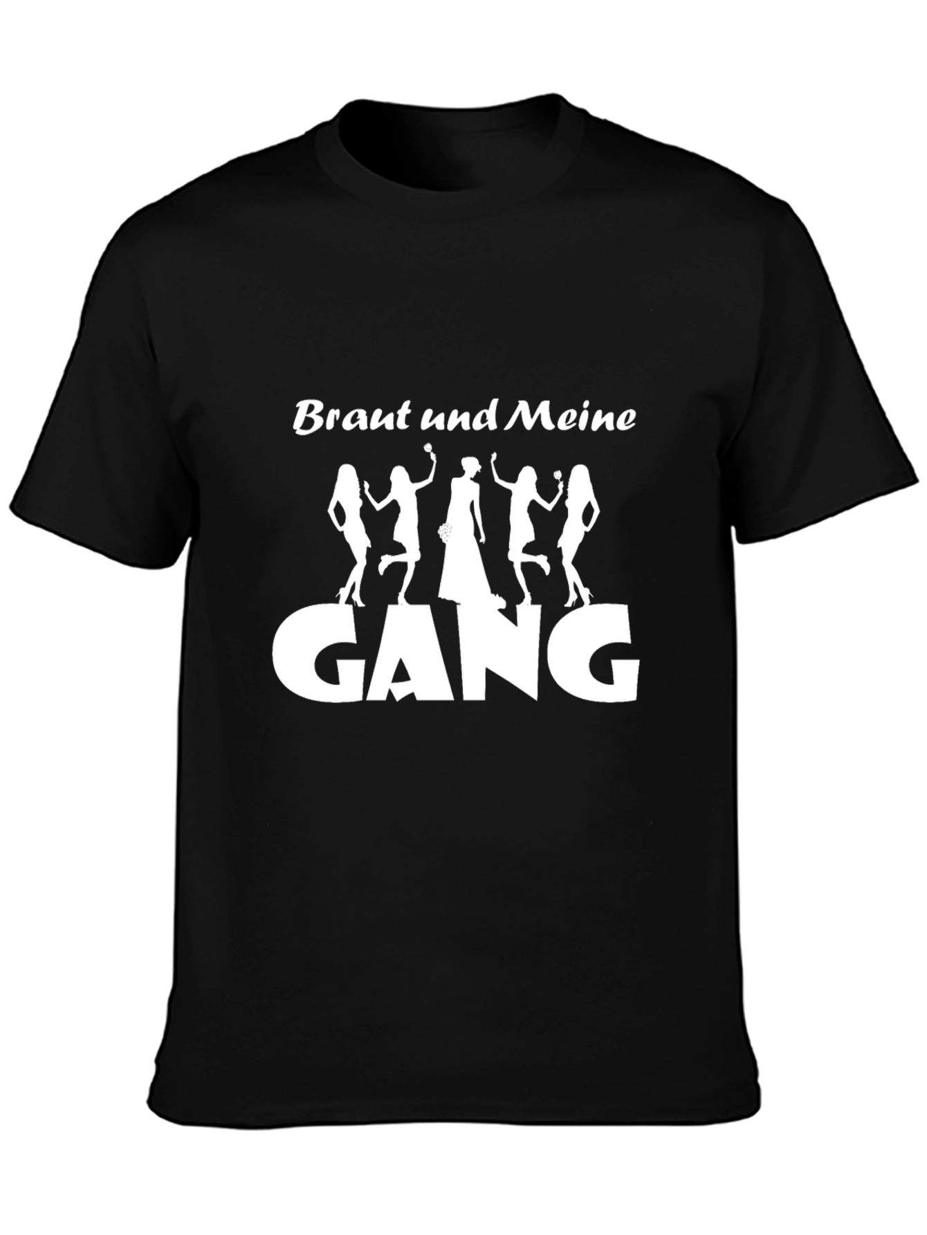 Bridesmaid Gang Black Crewneck T-Shirt