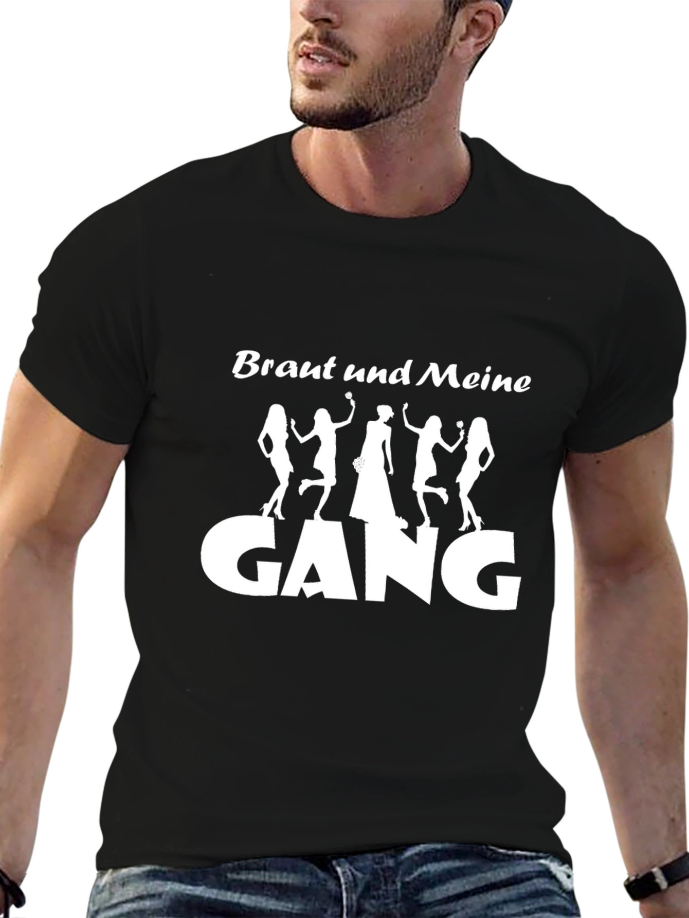 Bridesmaid Gang Black Crewneck T-Shirt