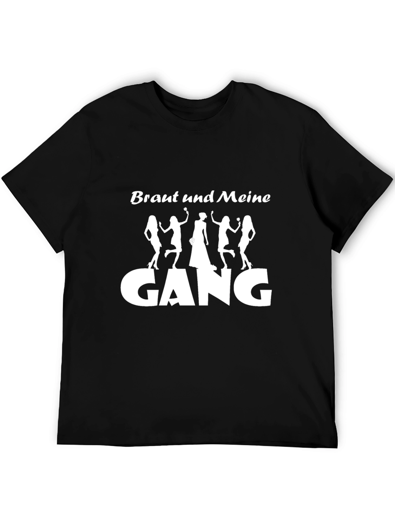 Bridesmaid Gang Black Crewneck T-Shirt