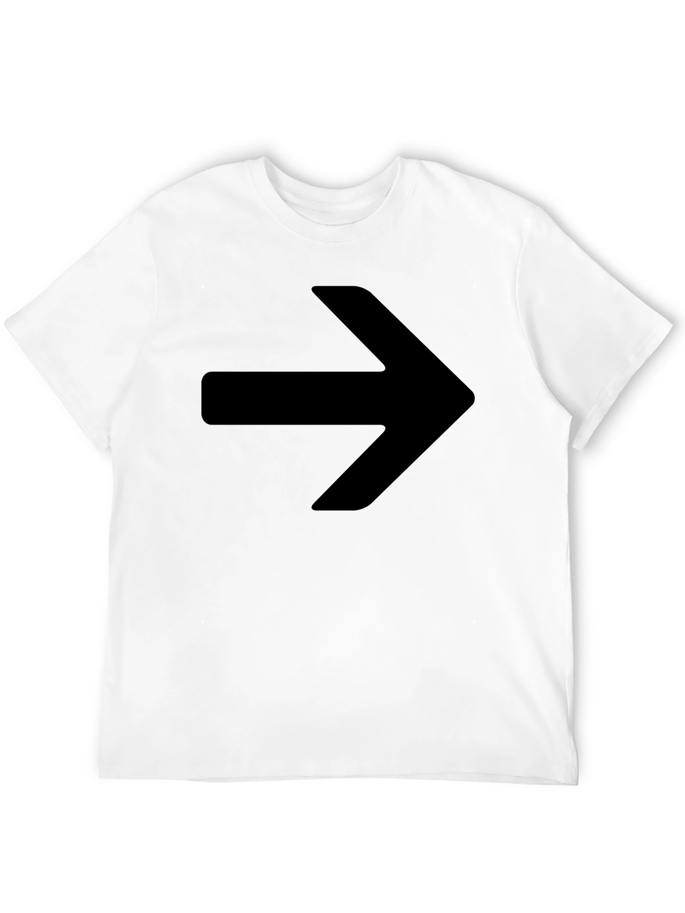 Right Arrow Graphic Tee - Black Cotton Blend