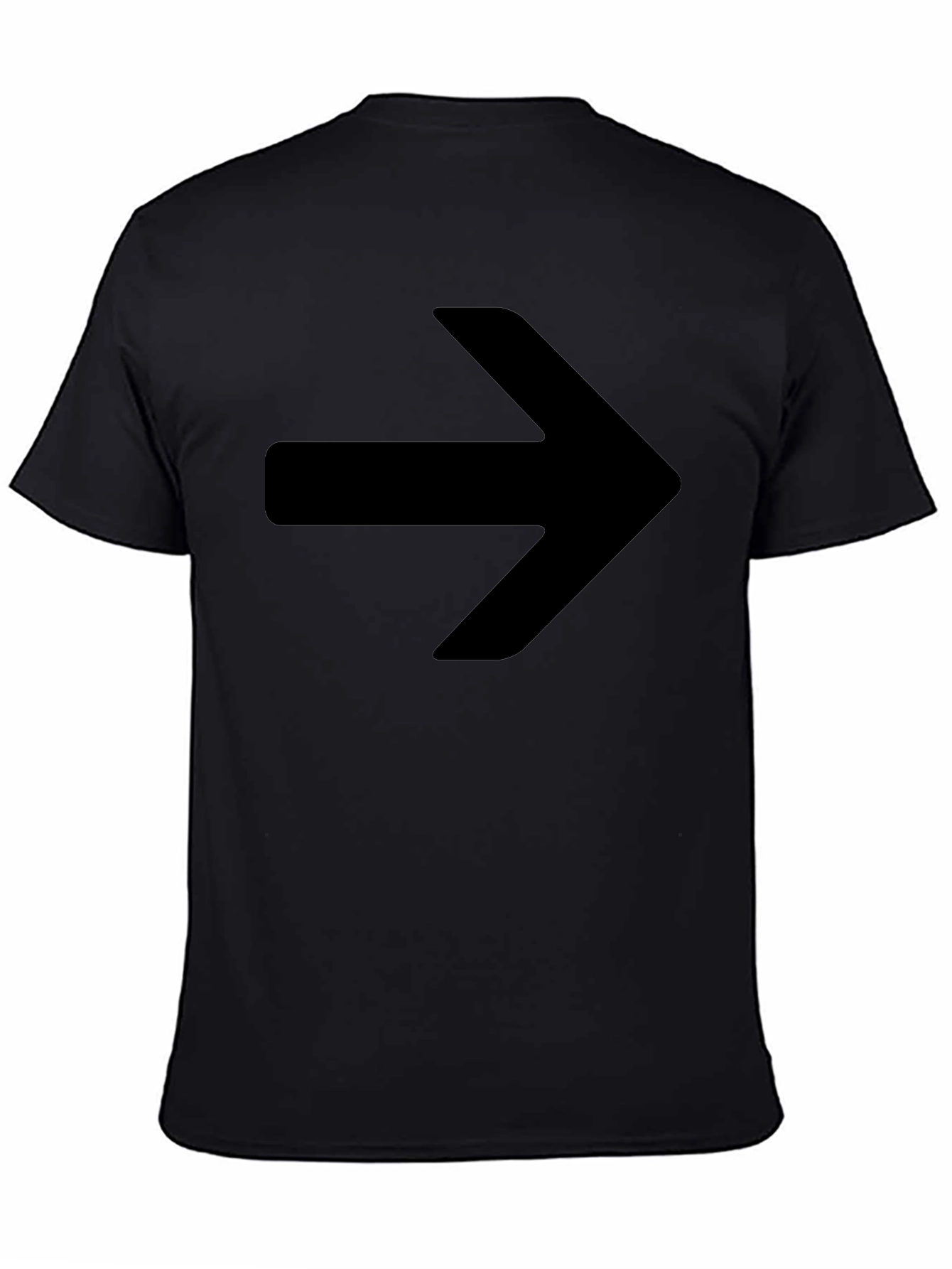 Right Arrow Graphic Tee - Black Cotton Blend